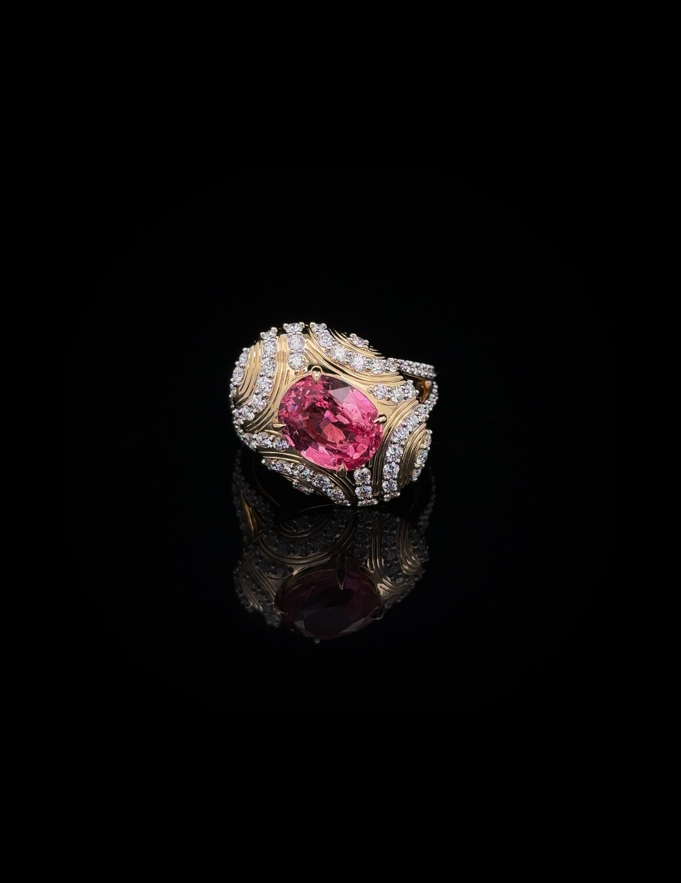 4.03ct Padparadscha Ring