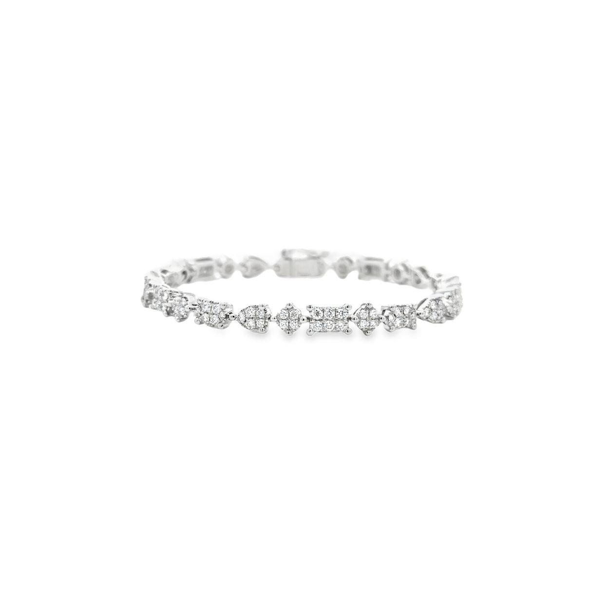 Multi Cut Diamond Illusion Bracelet