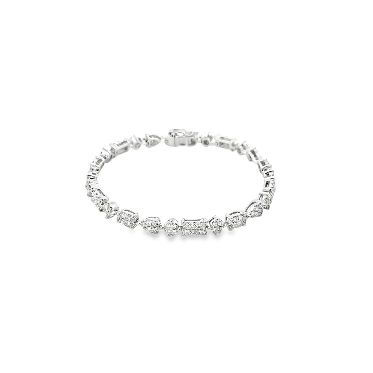 Multi Cut Diamond Illusion Bracelet