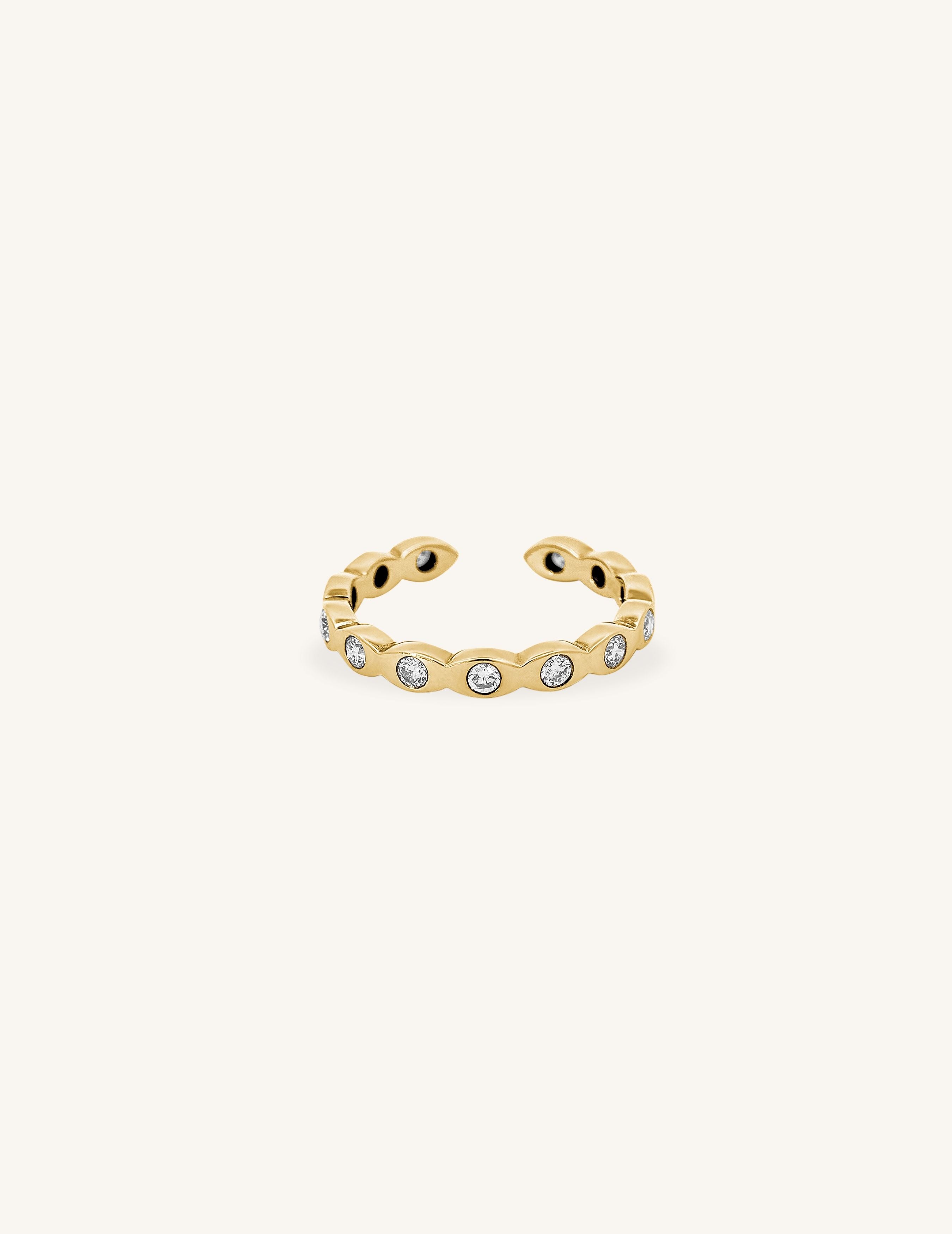 Half Eternity Stack Ring