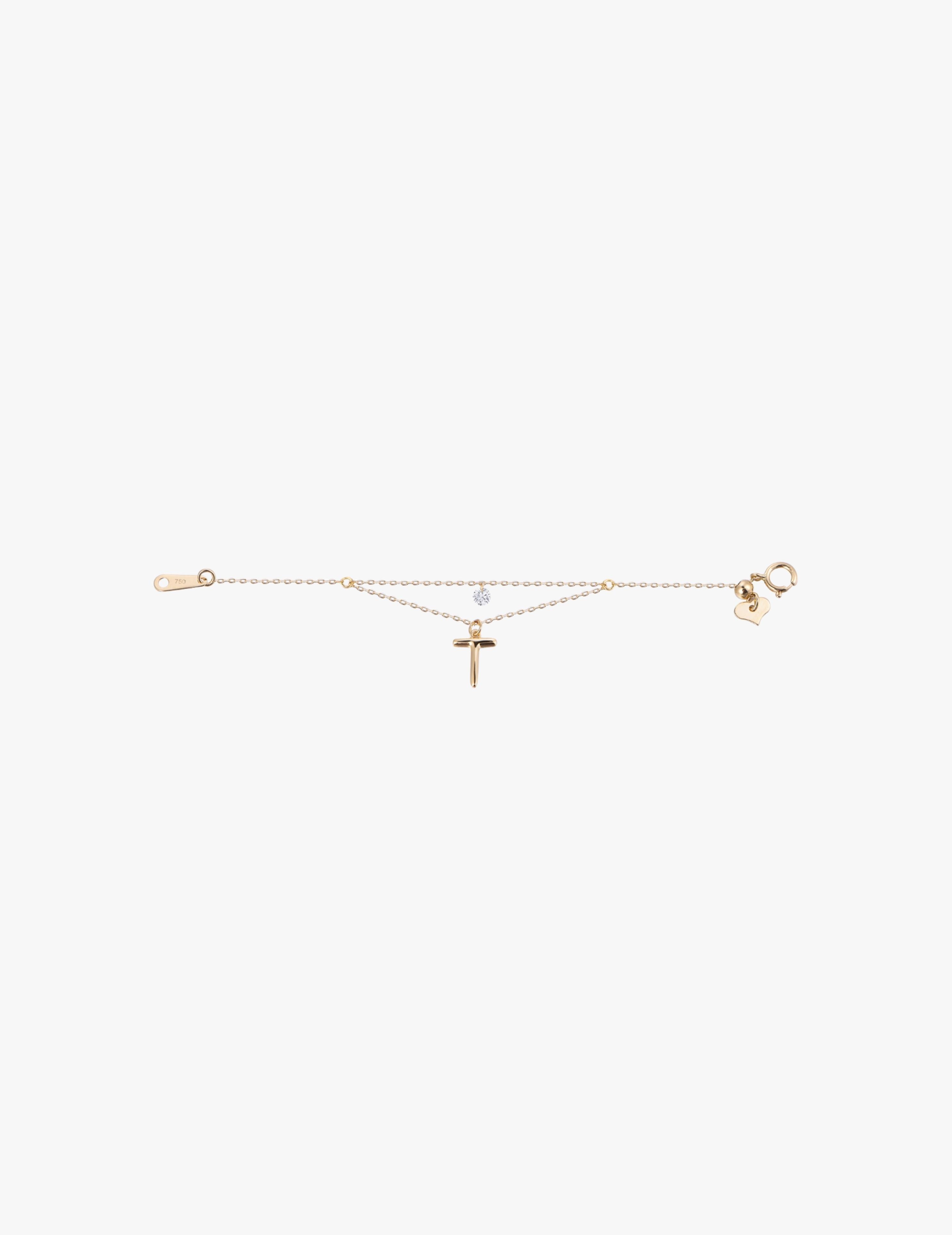 Nude Diamond Alphabet Bracelet