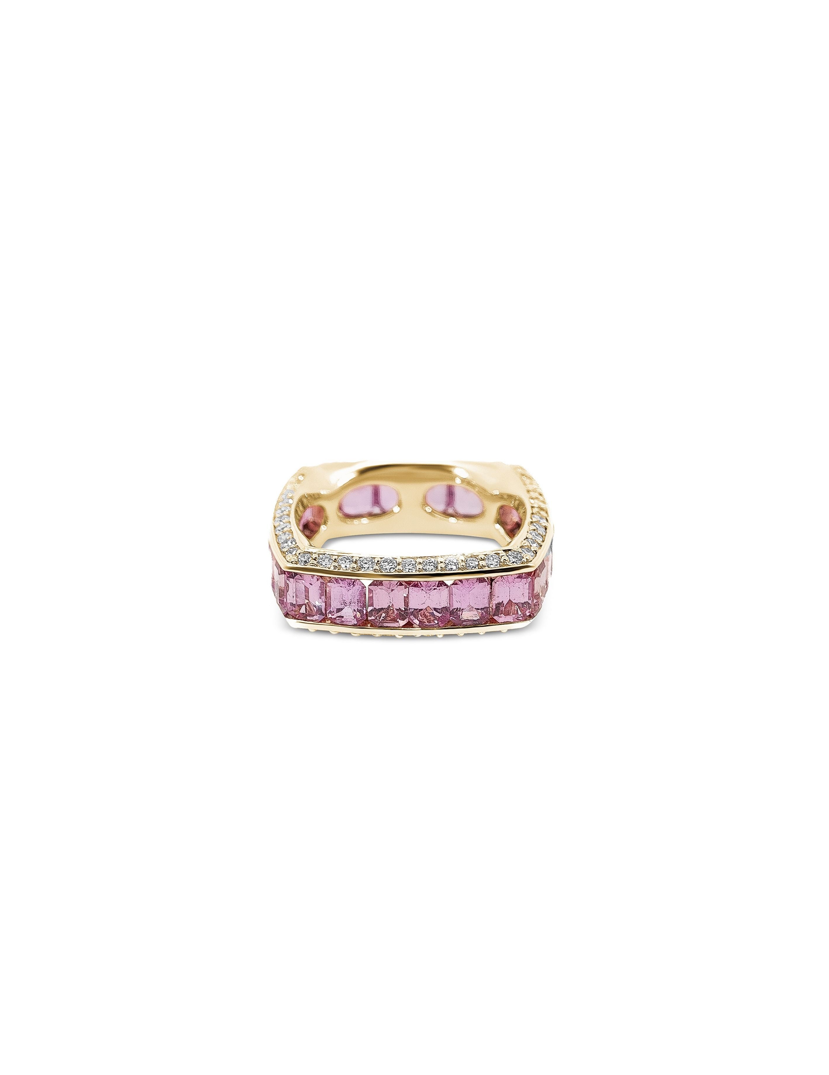 Sculpted Brilliance Pink Sapphire Ring