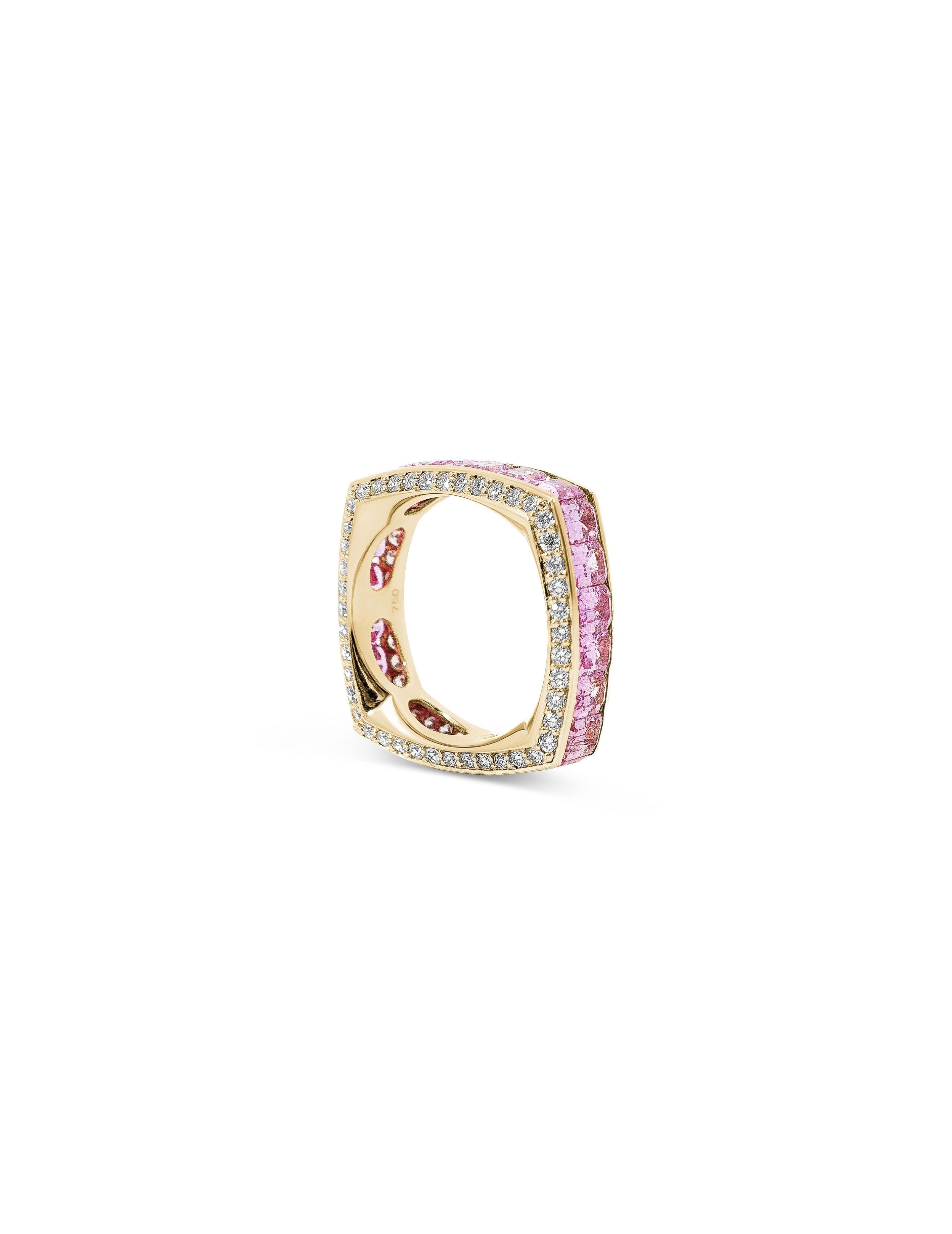Sculpted Brilliance Pink Sapphire Ring