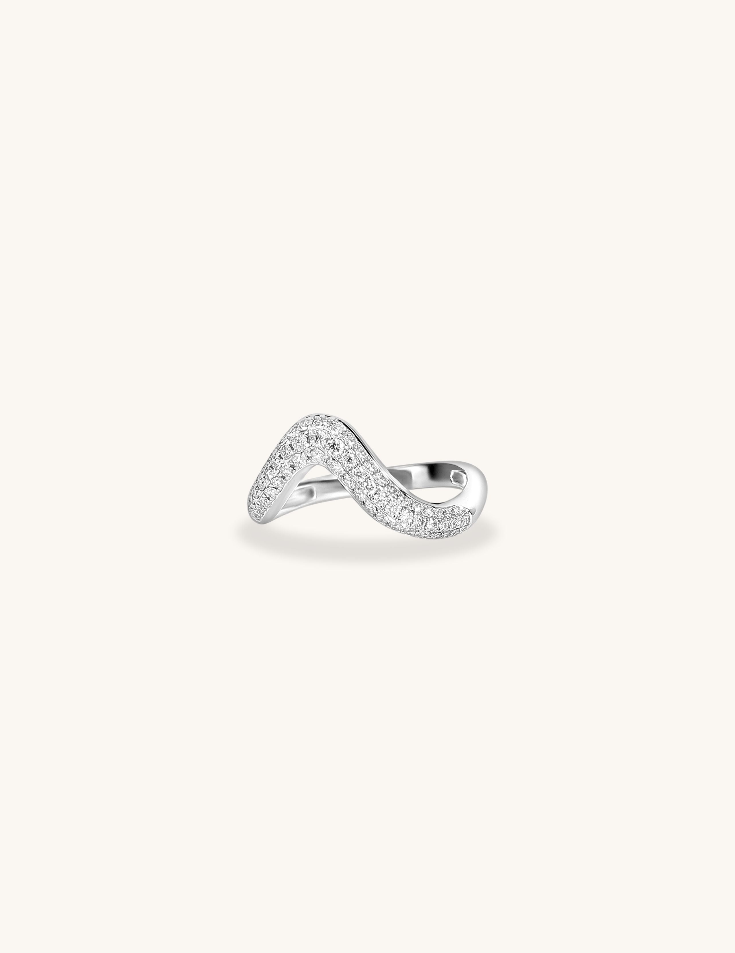 Pave Diamond Wave Ring