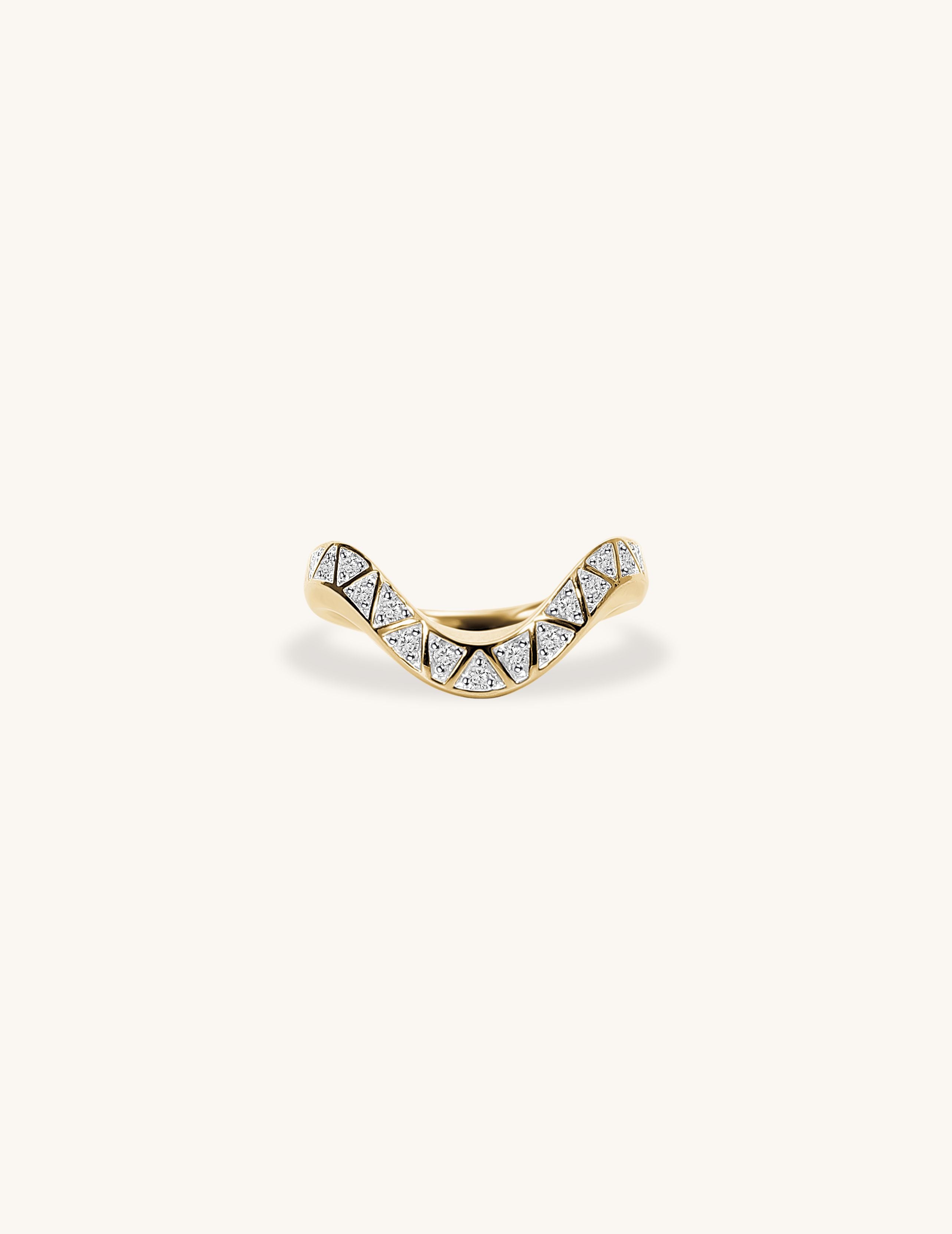 Triangle Diamond Wave Ring