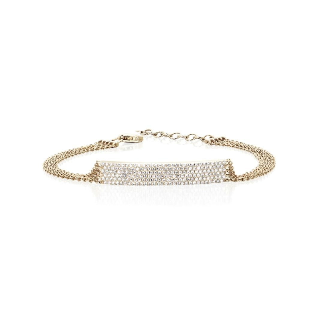 Jumbo Bar Diamond Chain Bracelet