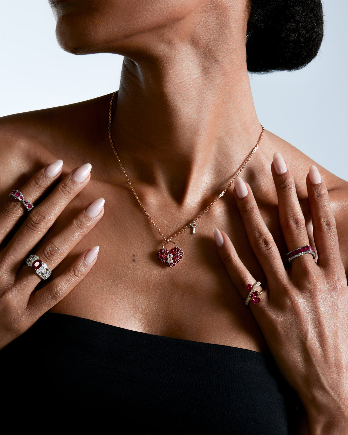 Ruby Heart Locket