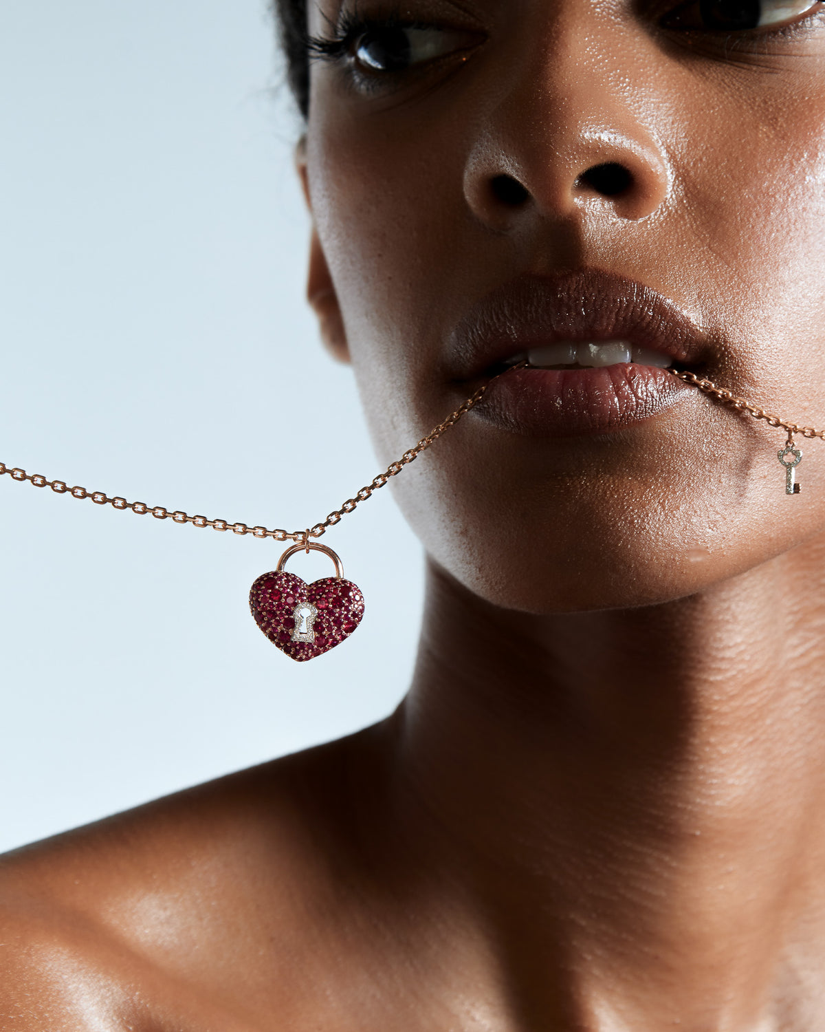 Ruby Heart Locket