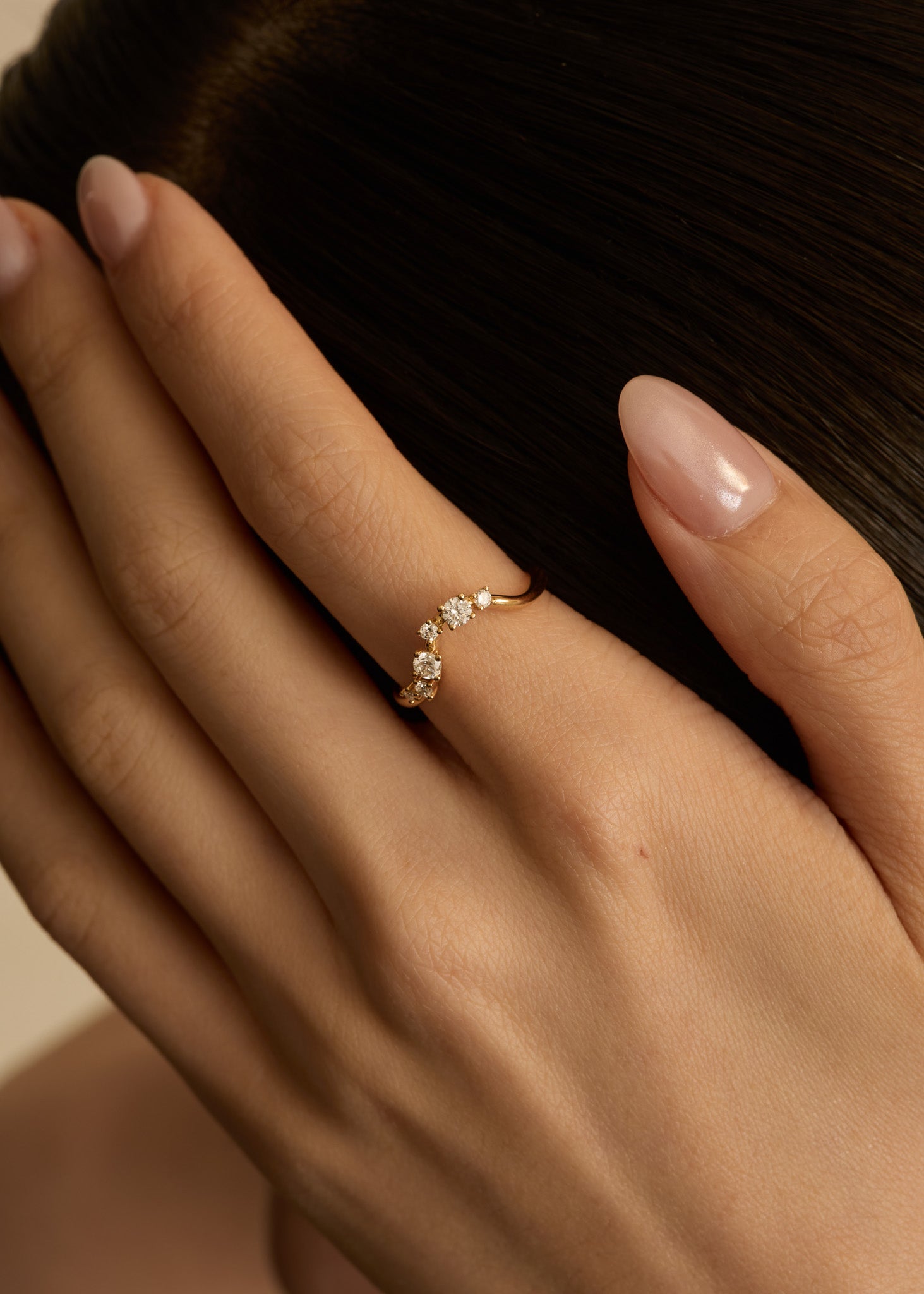 Bubble Wave Diamond RIng