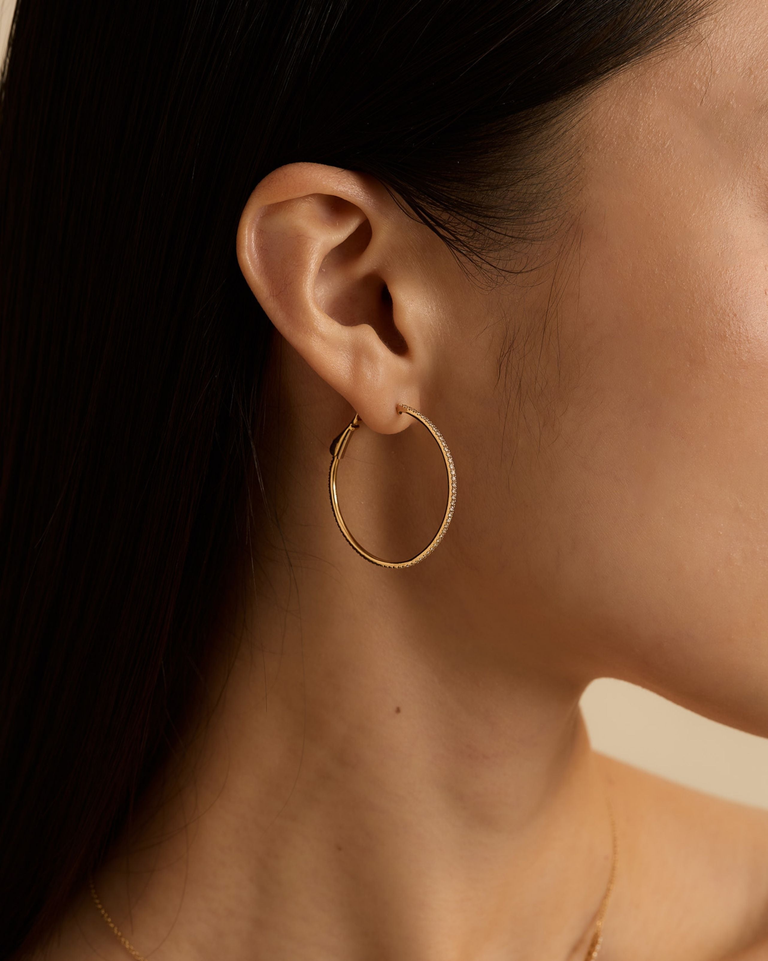 Diamond Hoop Earring