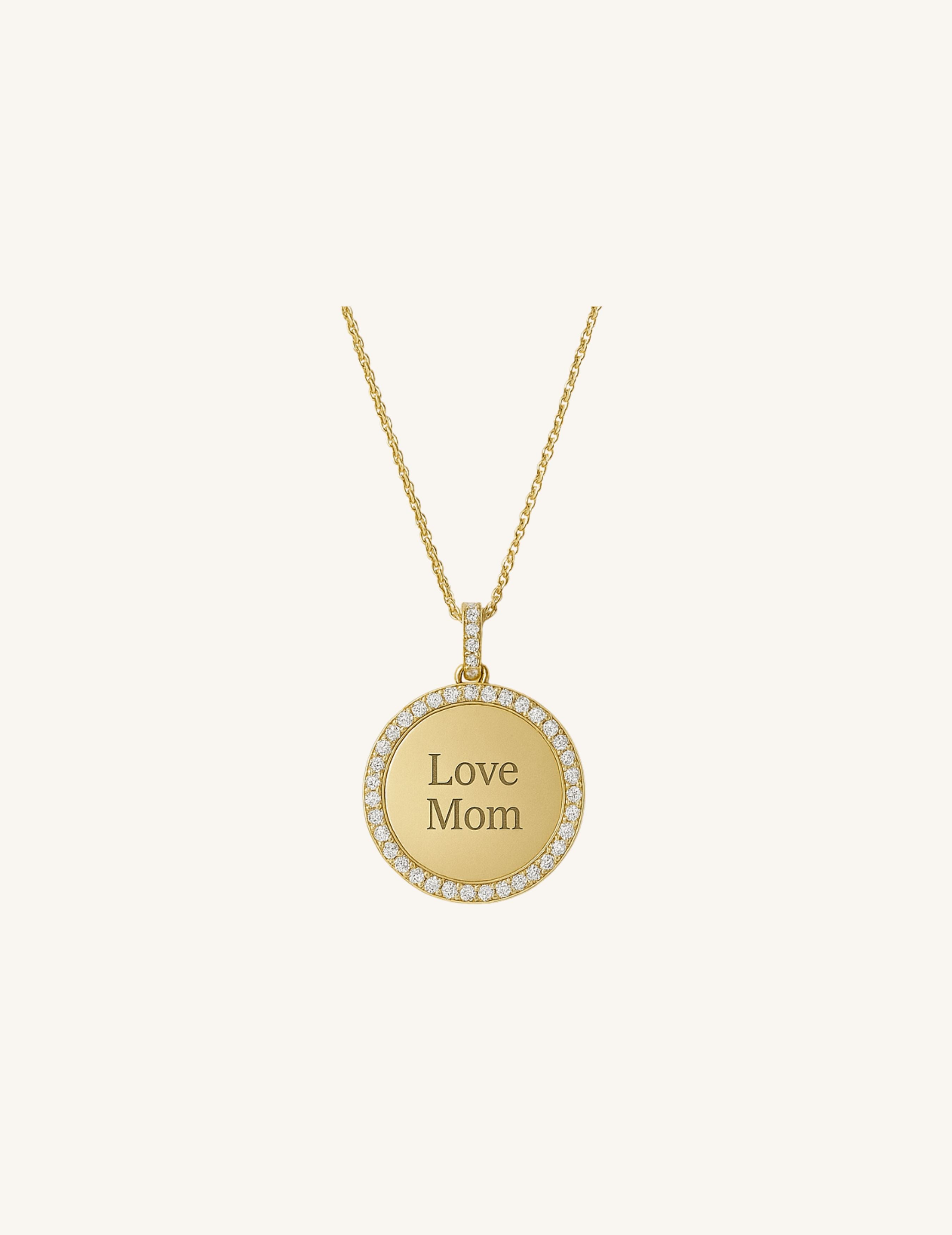 Custom Engrave Diamond Necklace