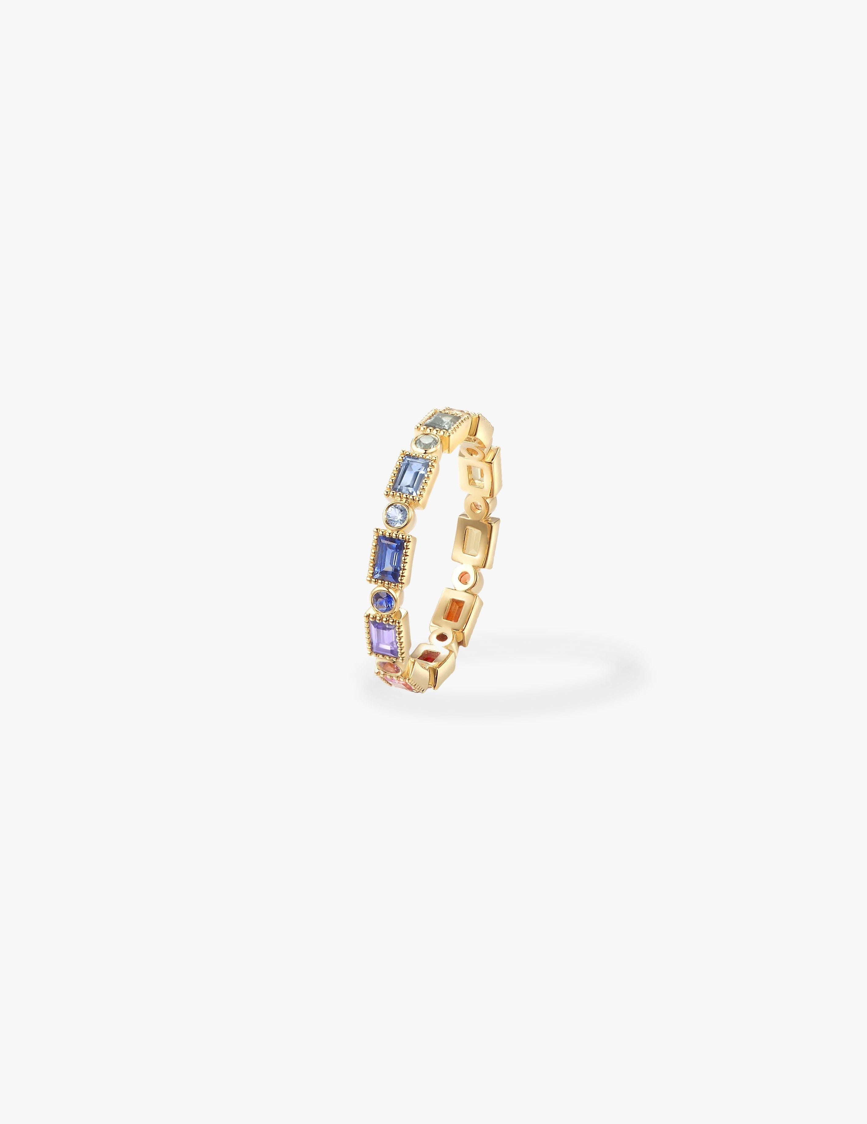Prismatic Milgrain Eternity Ring