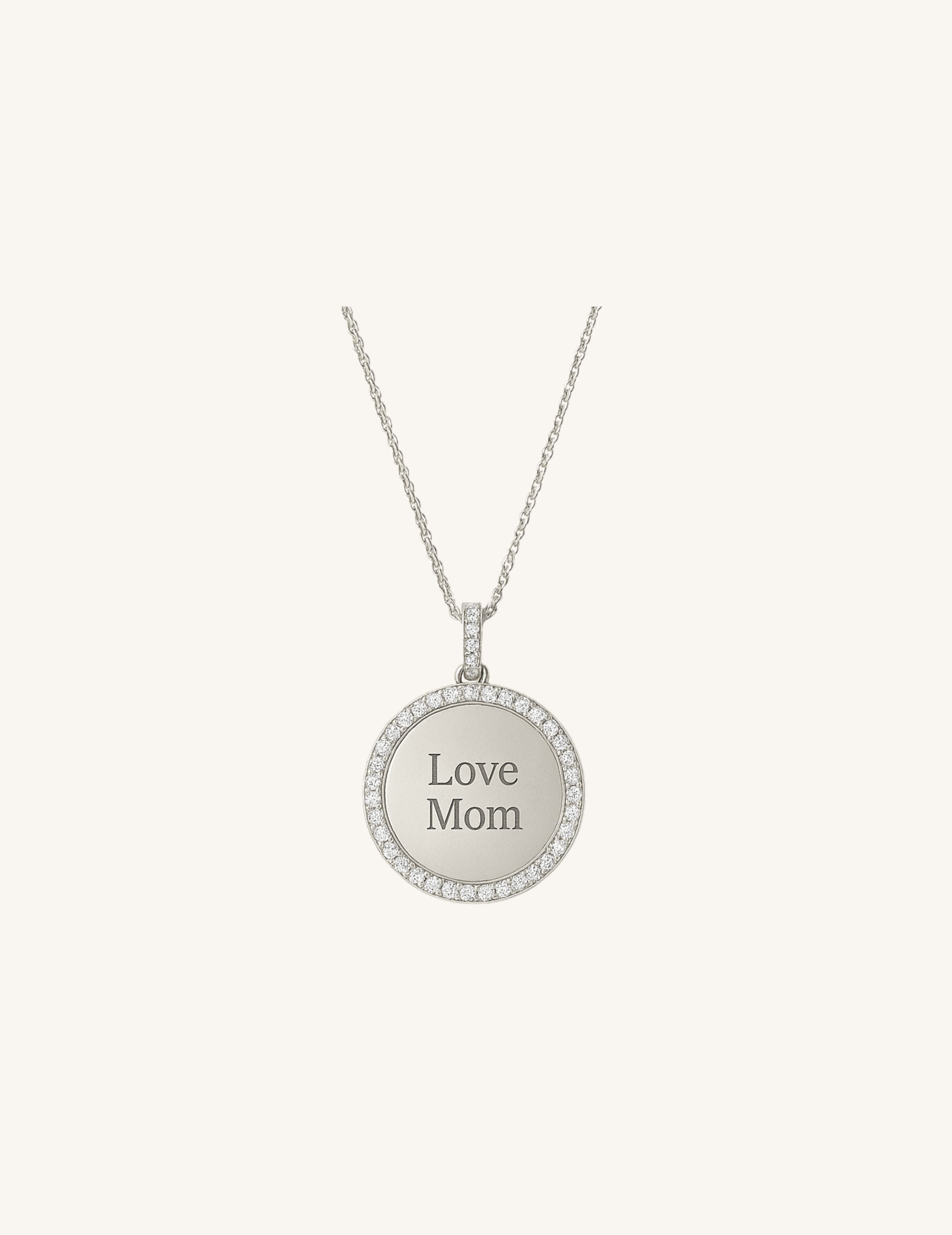 Custom Engrave Diamond Necklace