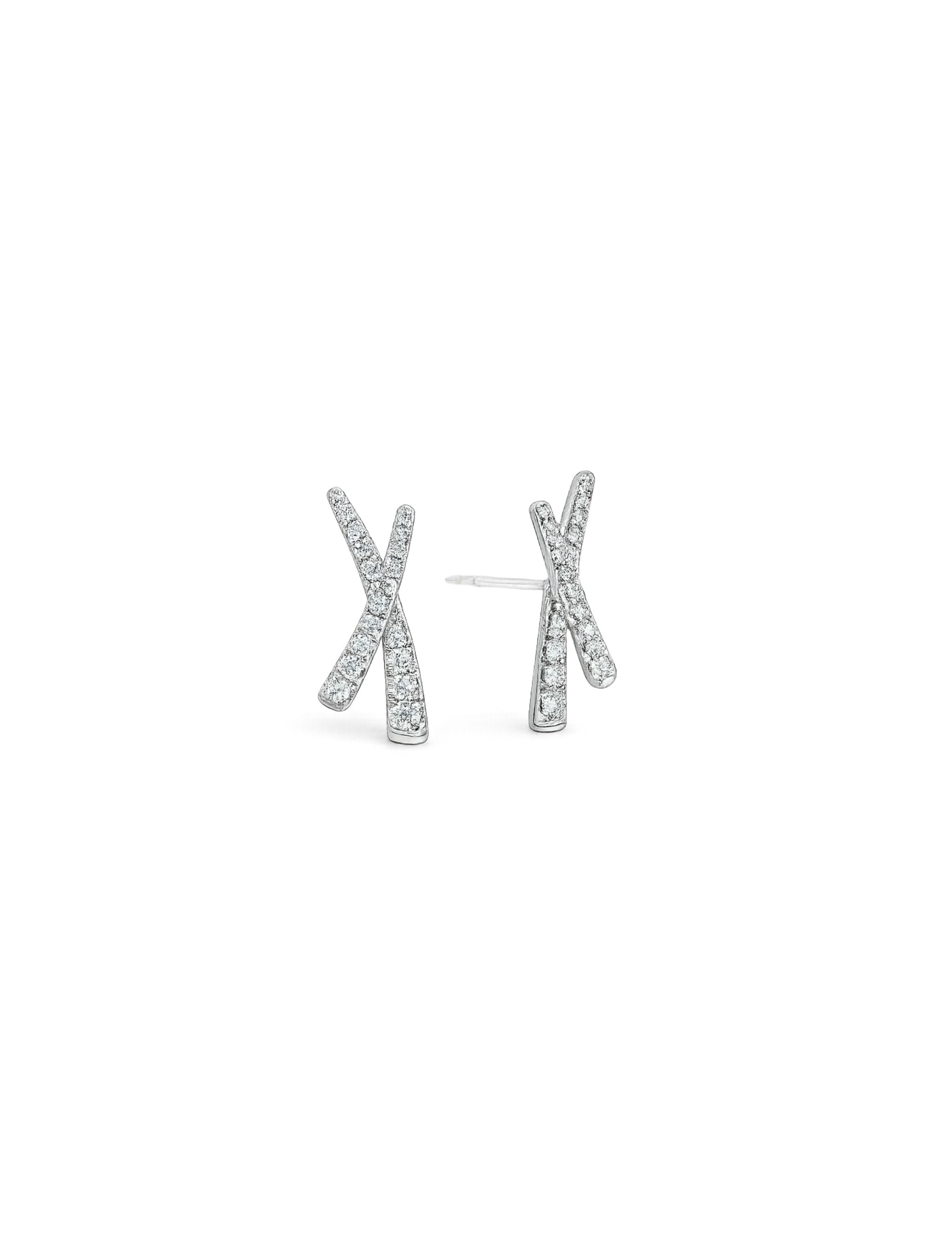 Diamond Cross Earring