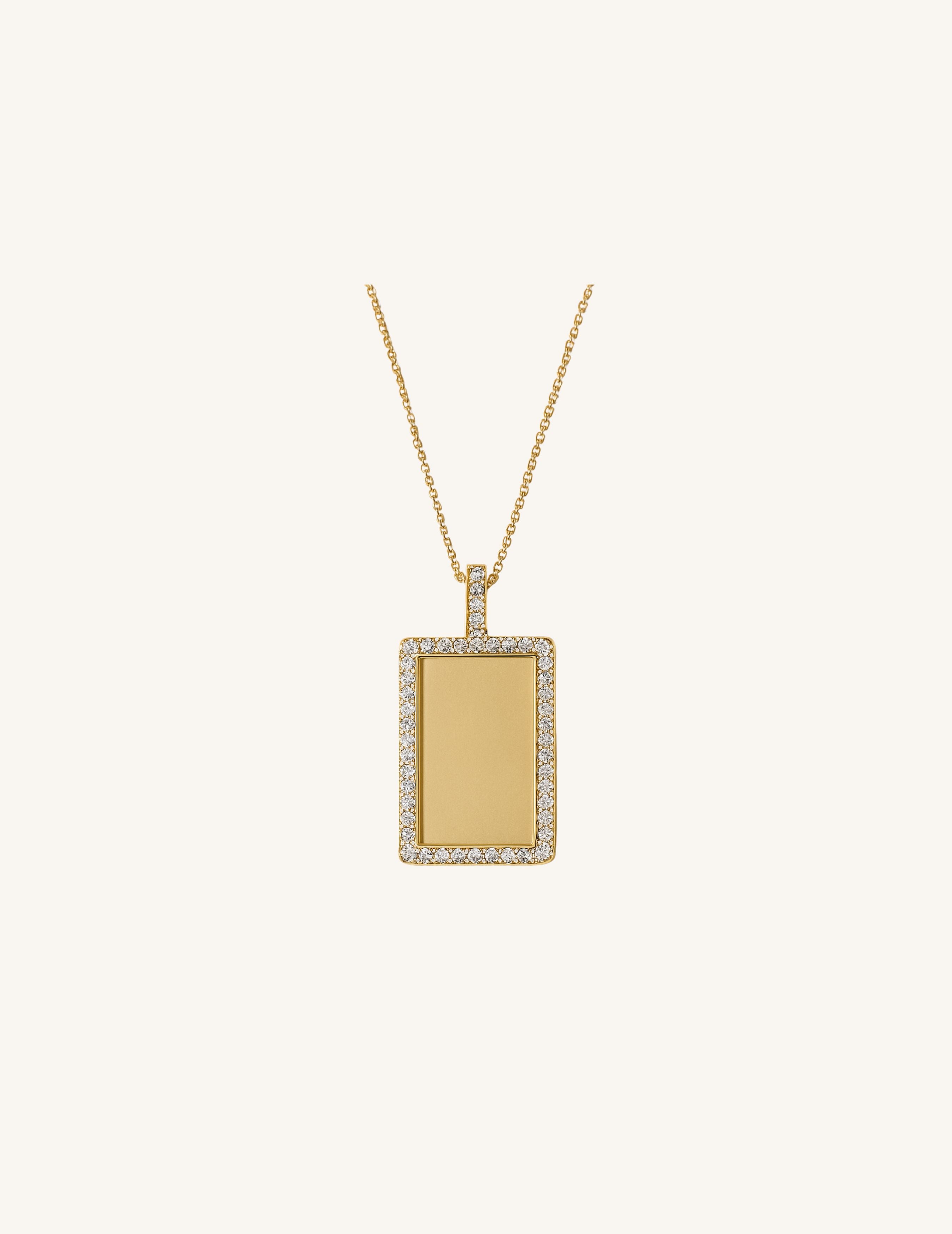 Custom Engrave Diamond Necklace