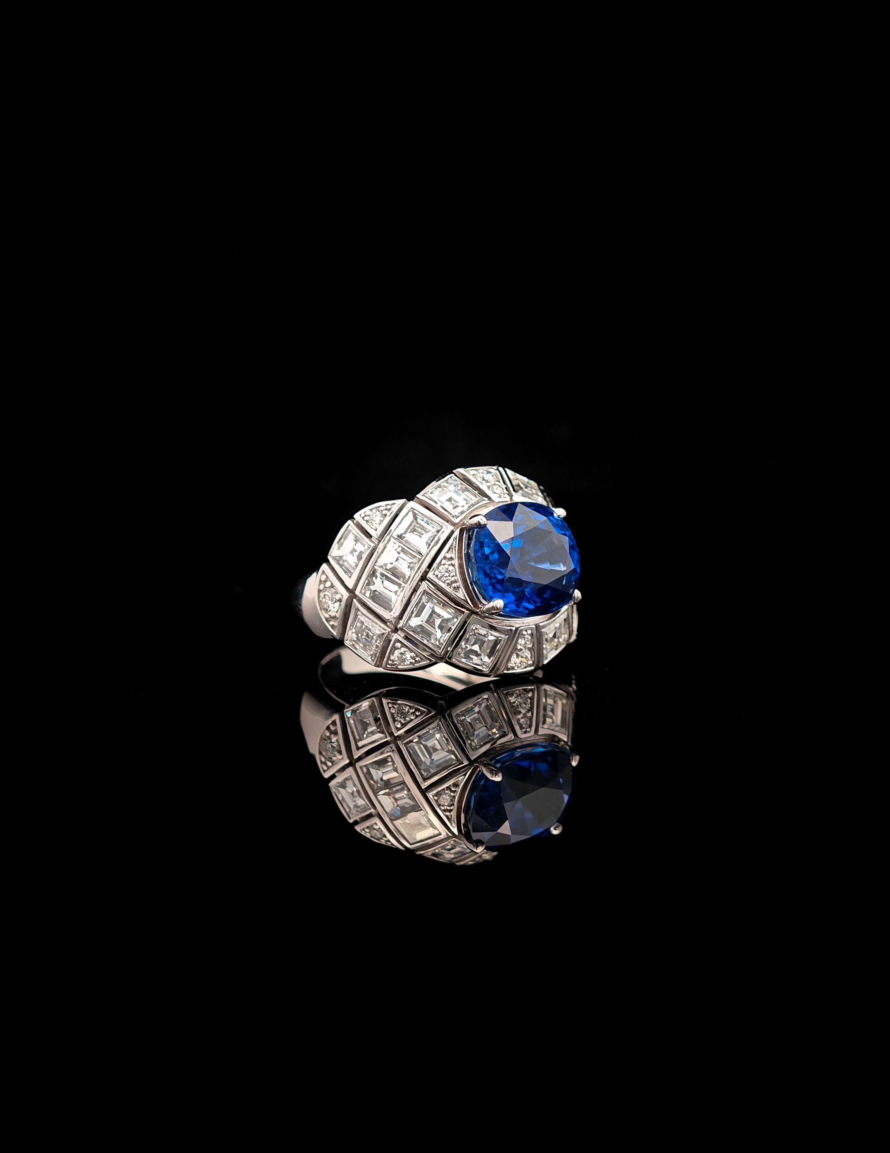 5.08ct Blue Sapphire Ring