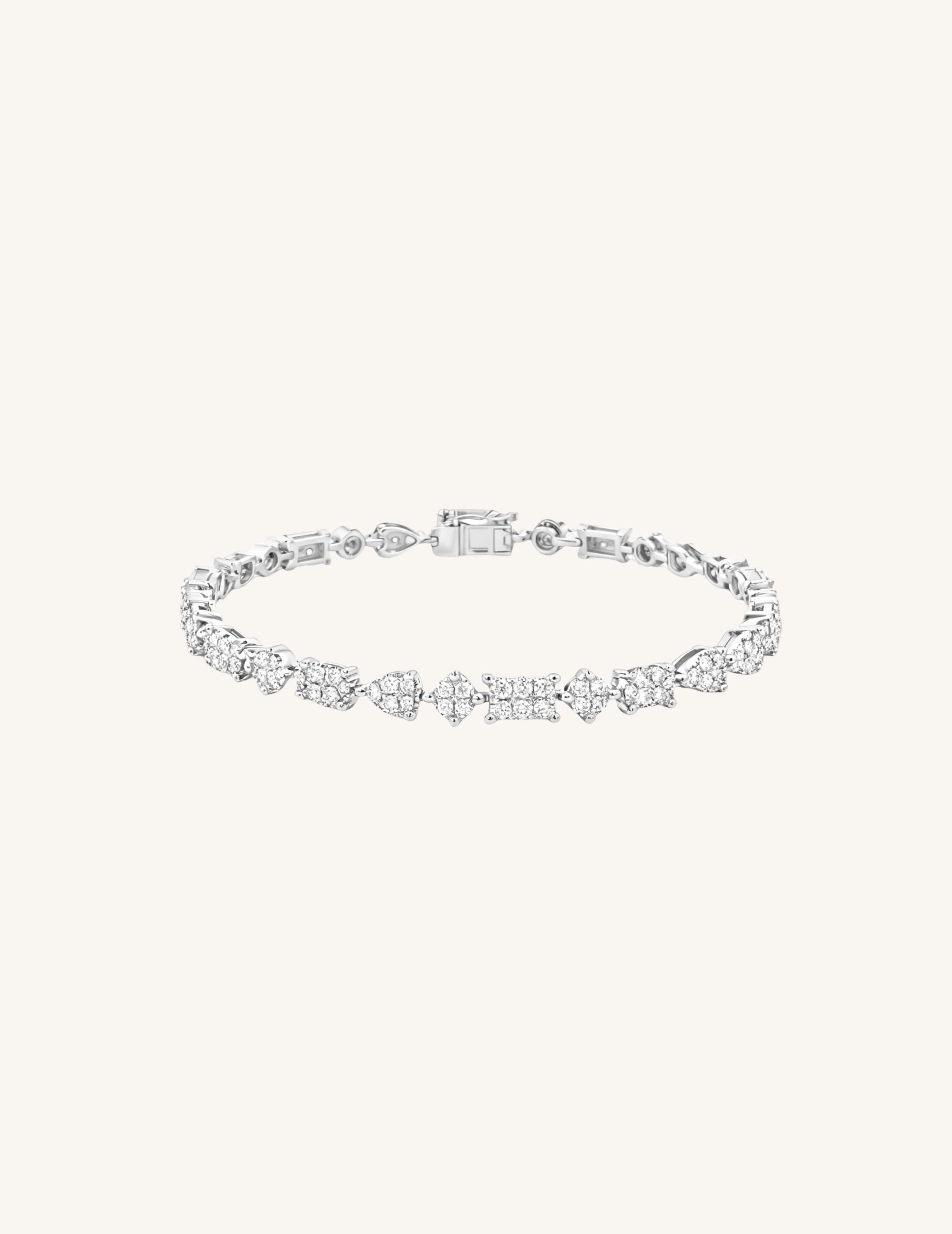 Multi Cut Diamond Illusion Bracelet