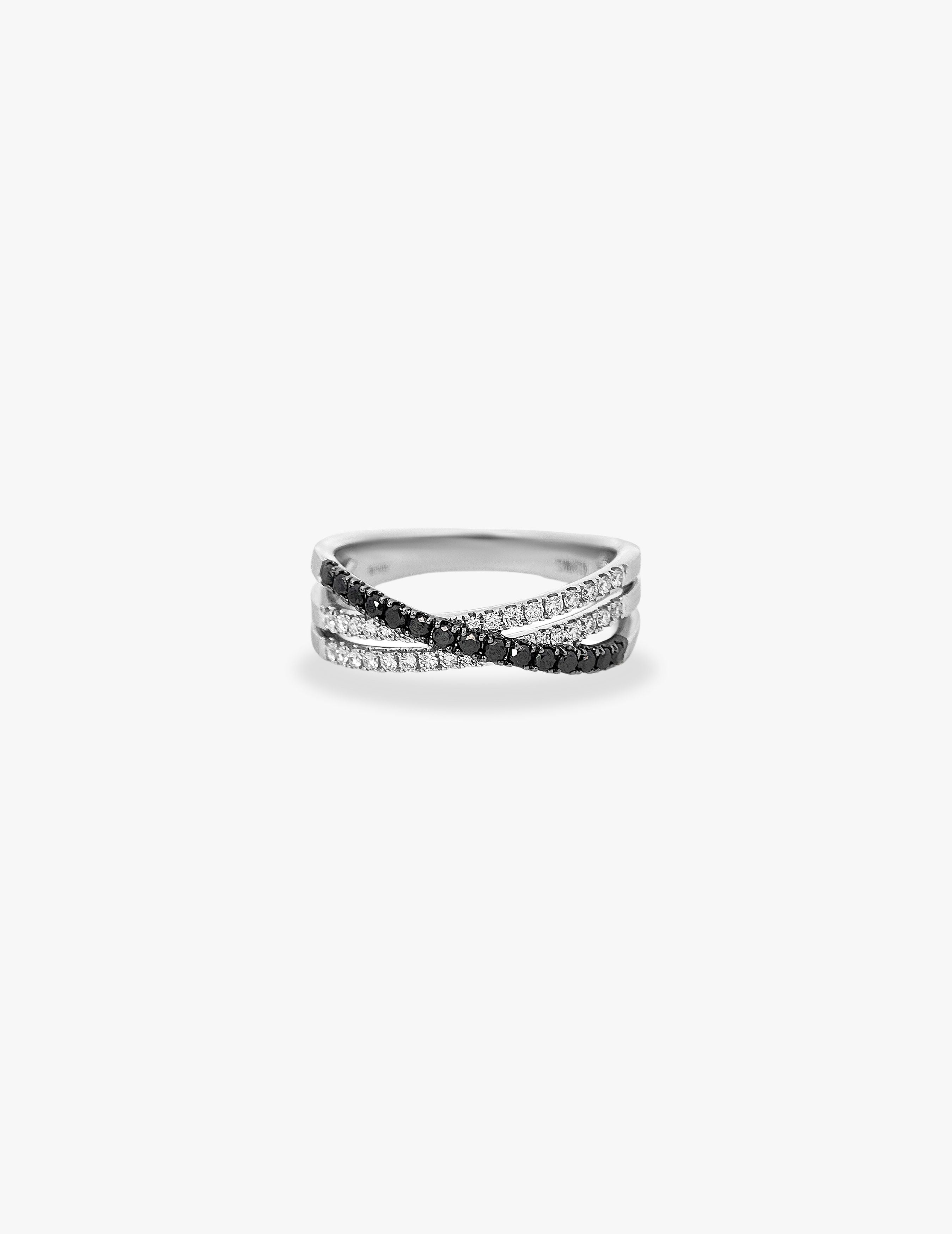 Black Diamond Cross Ring