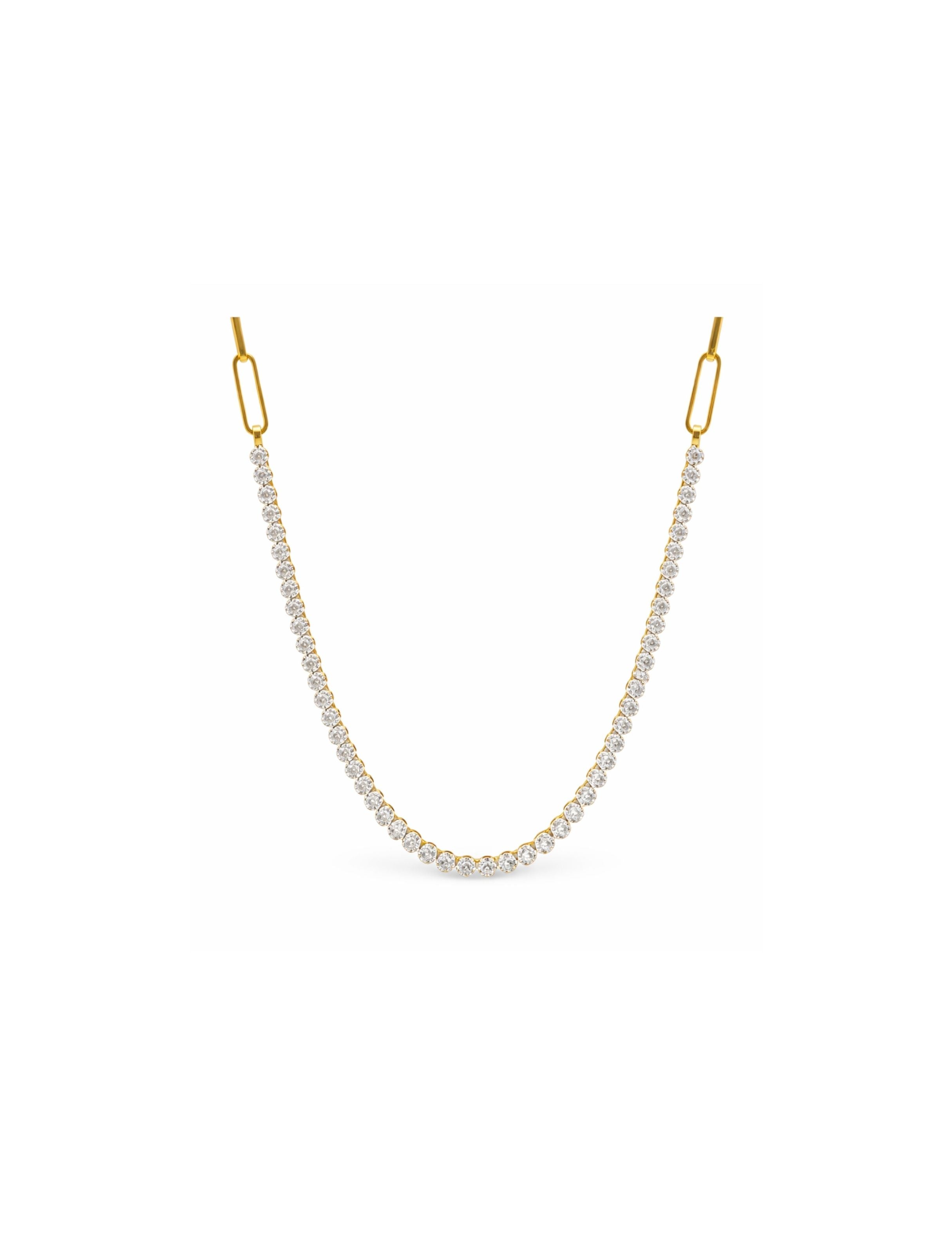 Diamond Bezel Setting Chain Necklace
