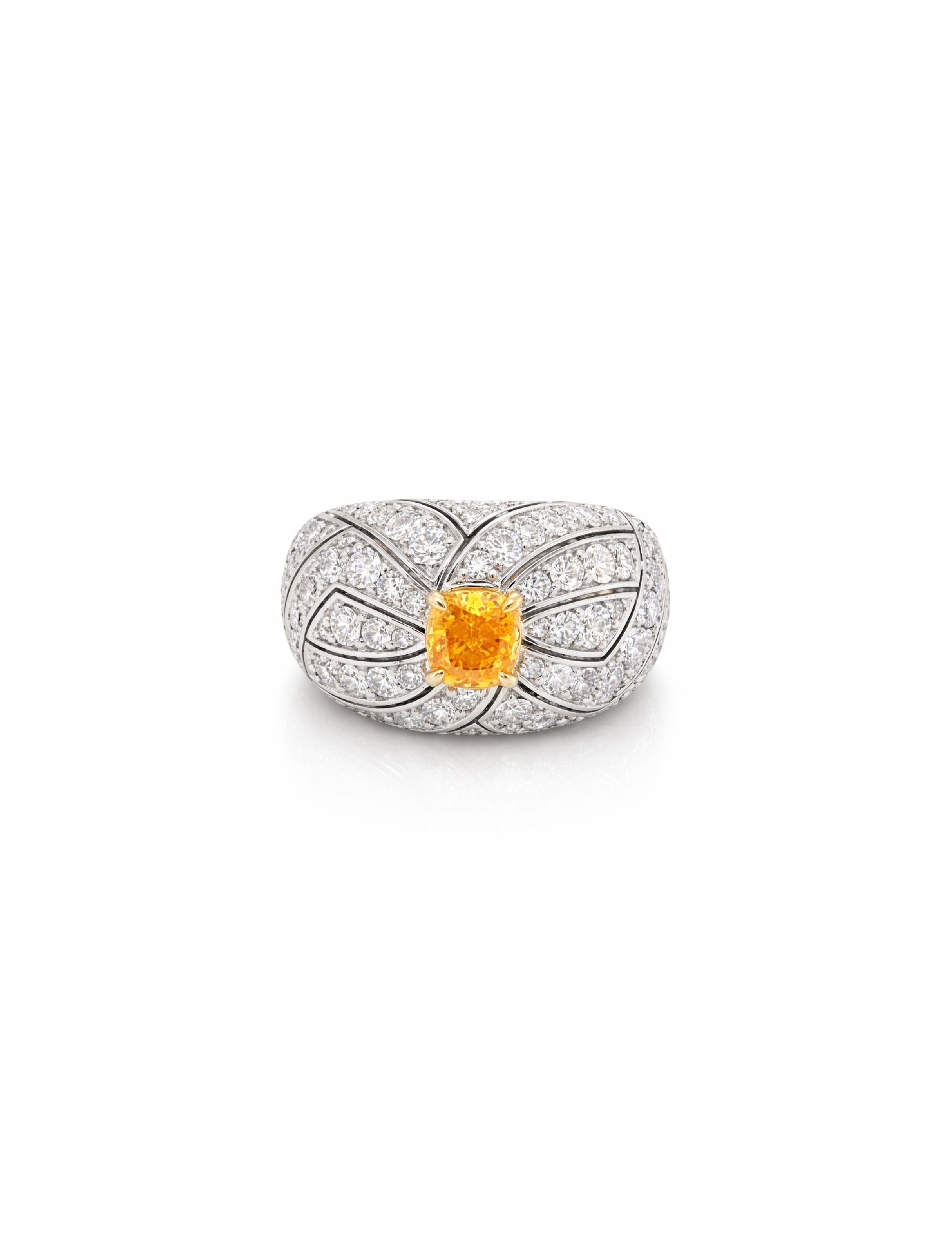 Orange Diamond Ring