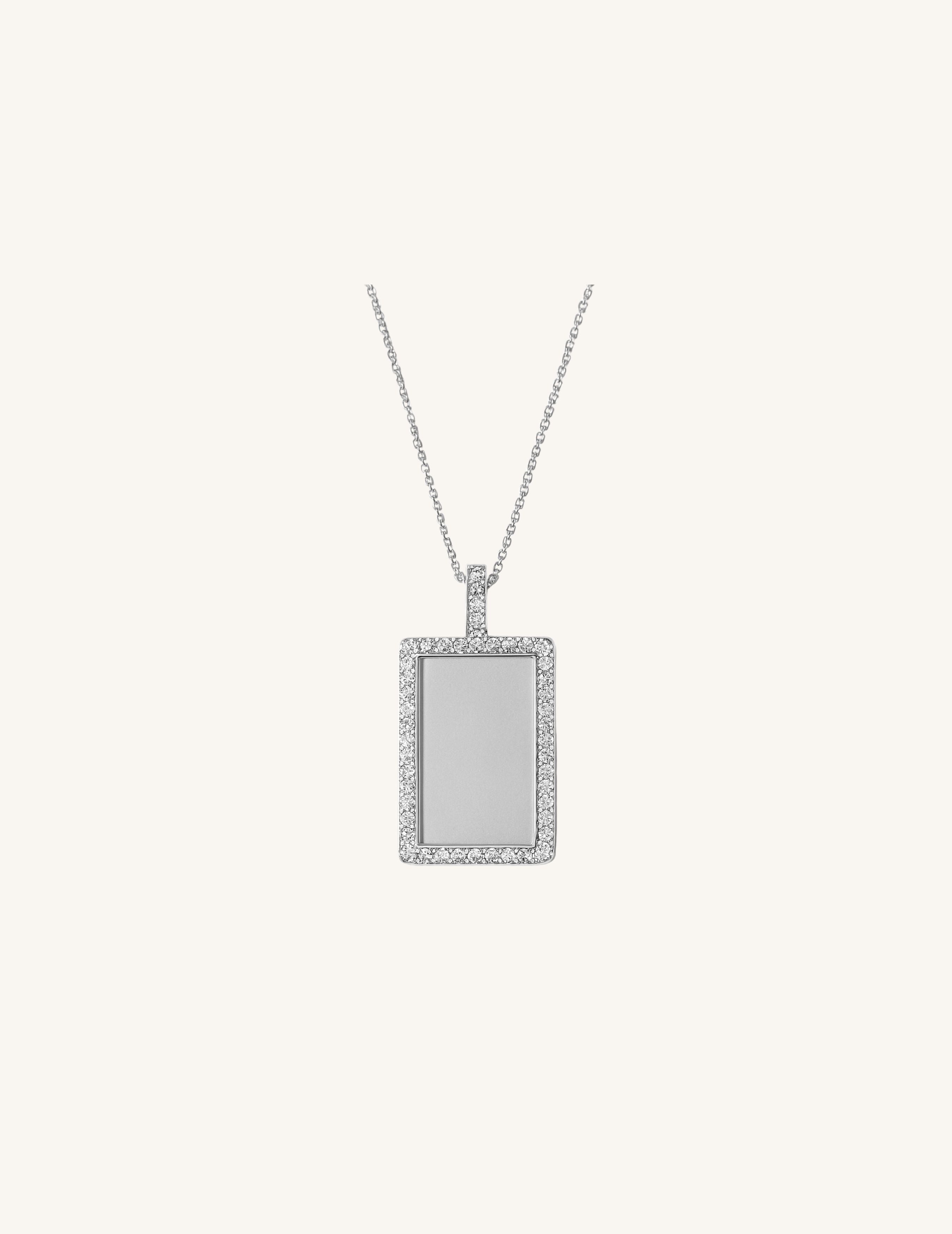 Custom Engrave Diamond Necklace