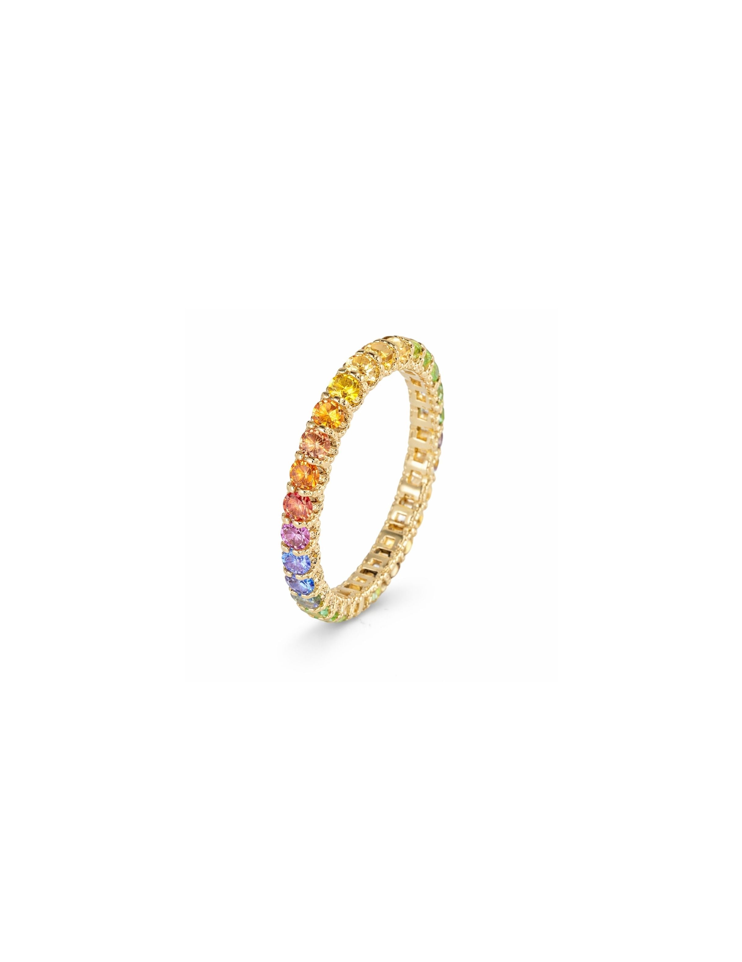 Rainbow Sapphire Eternity Ring