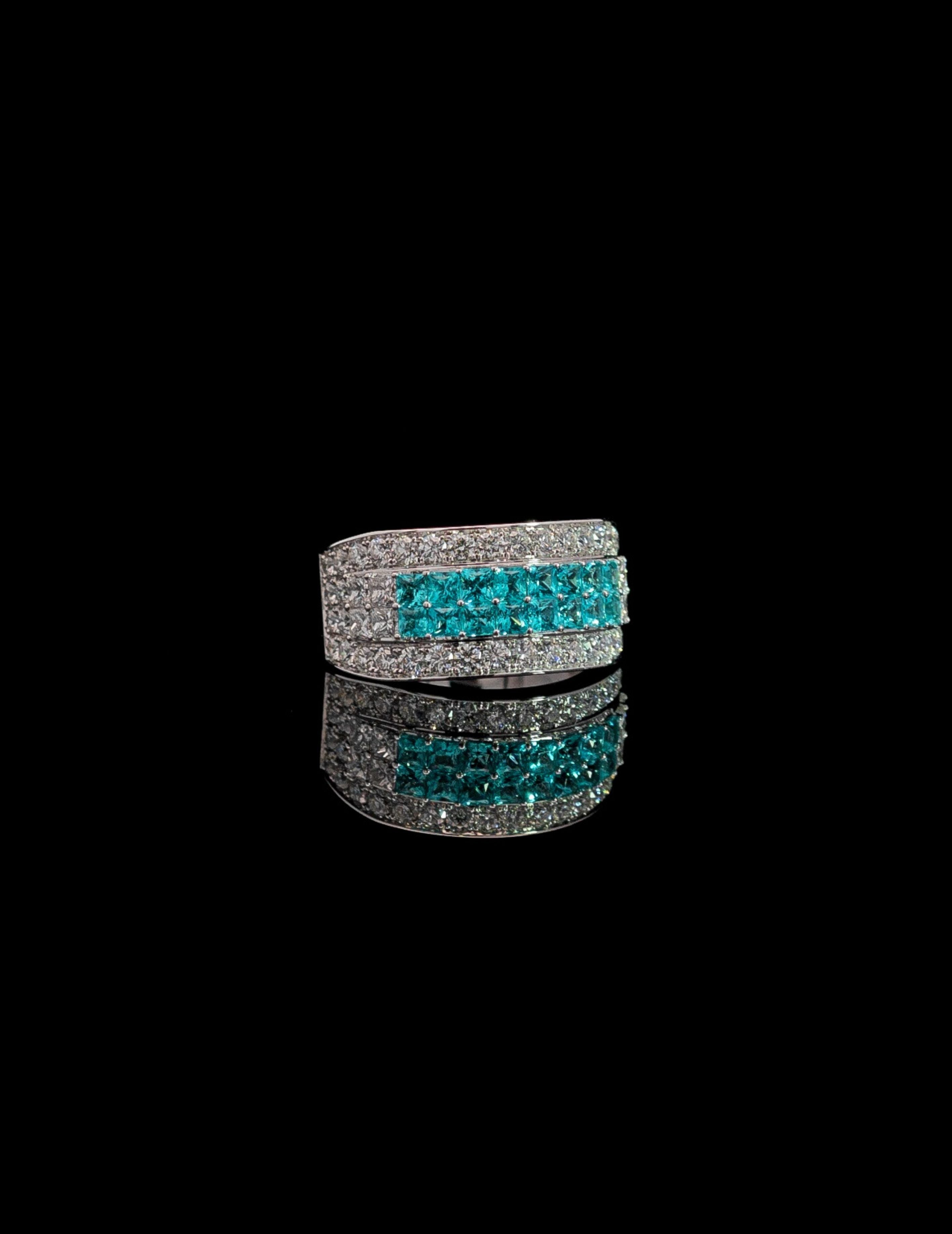 Paraiba Diamond Ring
