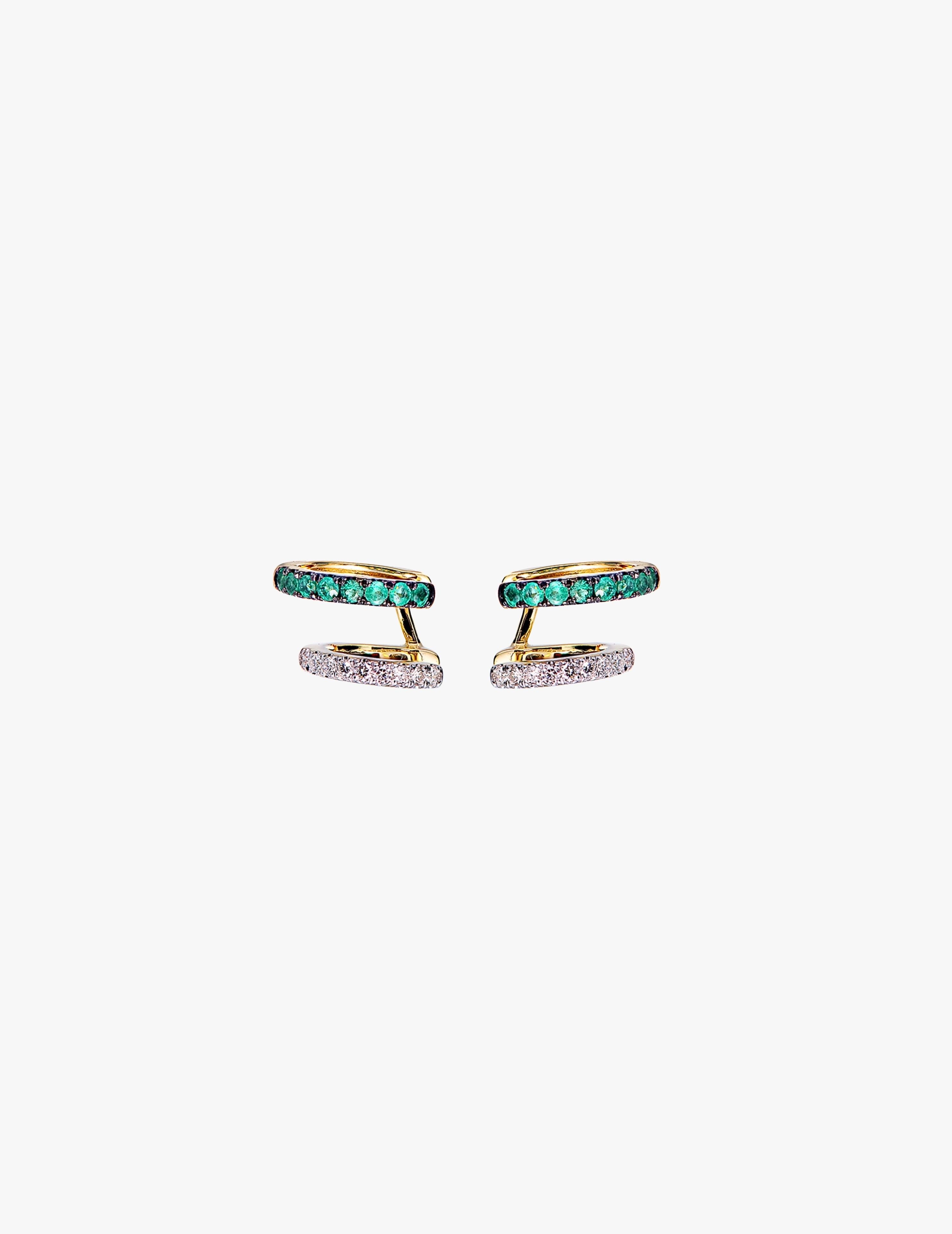 Emerald Diamond Earring