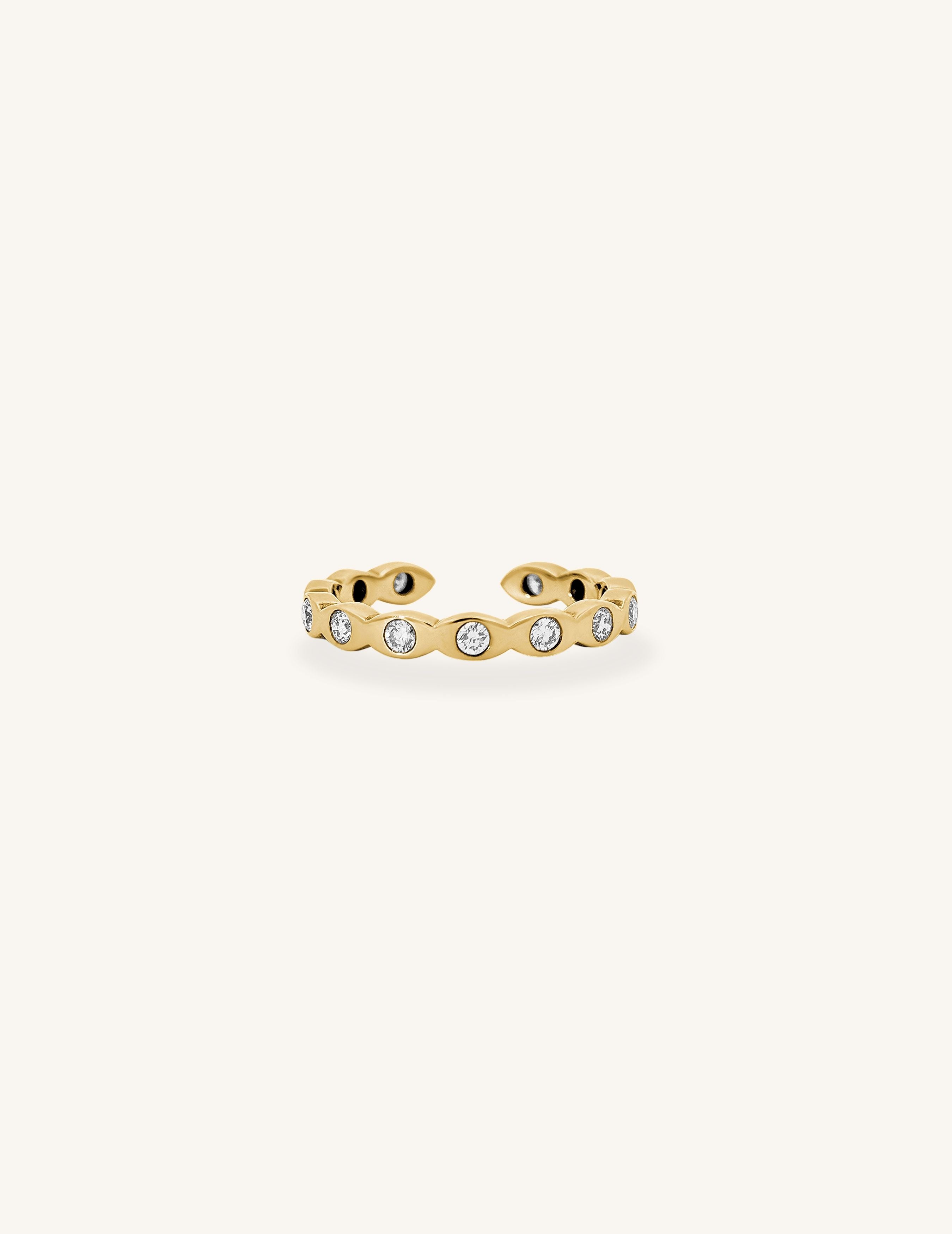 Half Eternity Stack Ring
