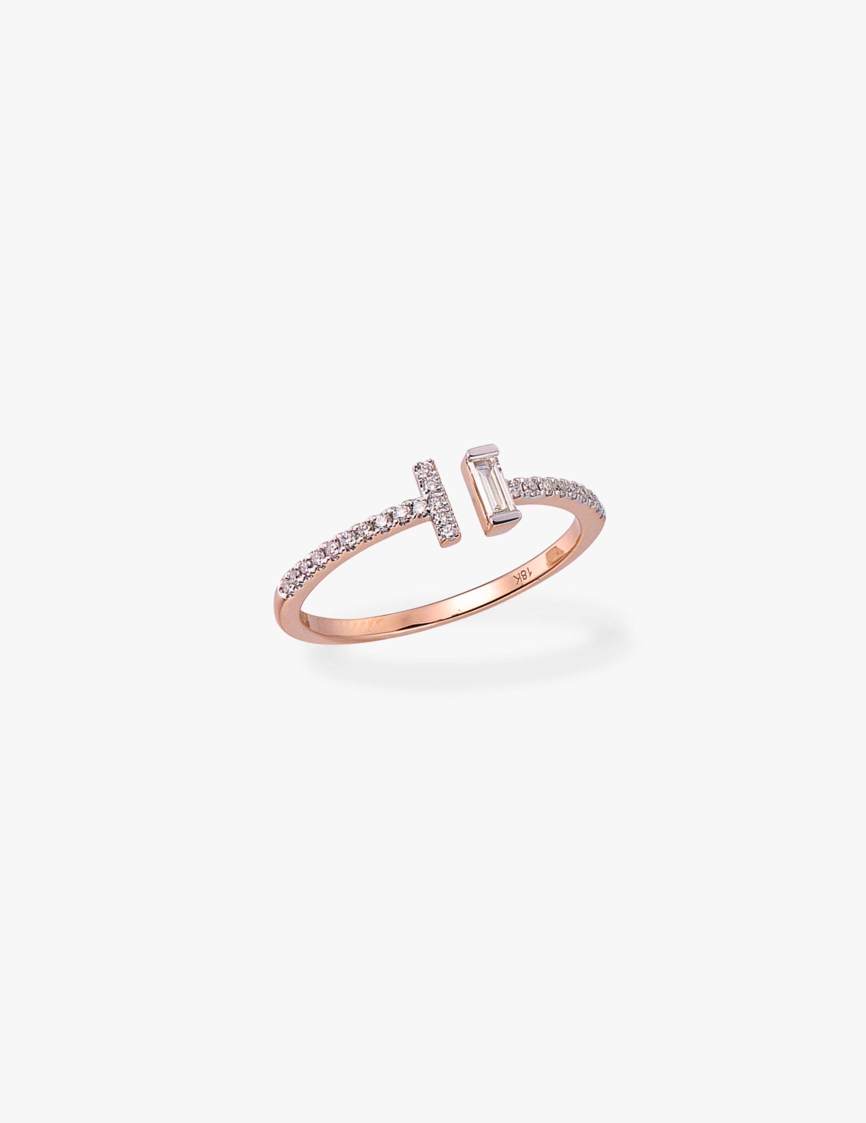 Diamond Bar Ring