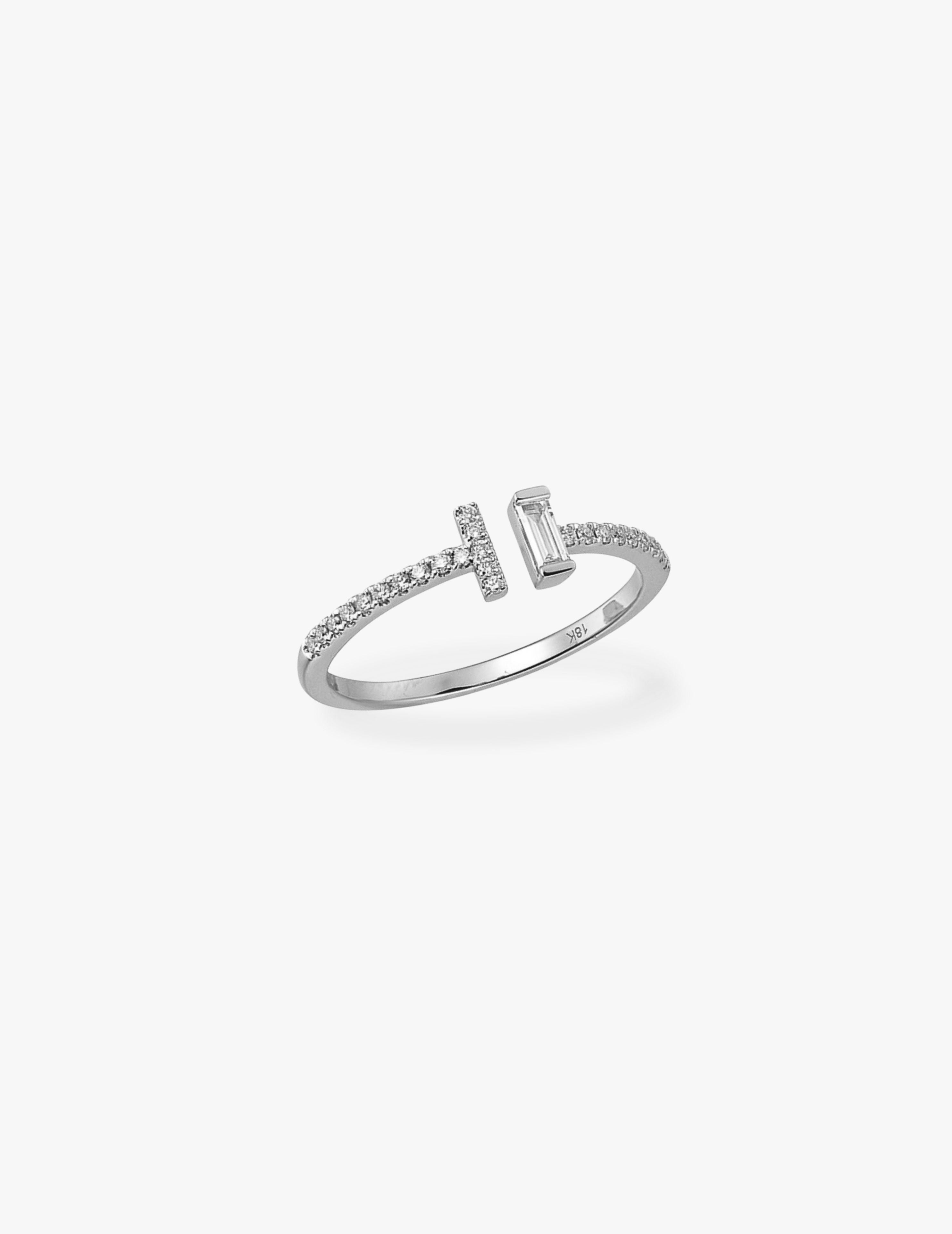 Diamond Bar Ring