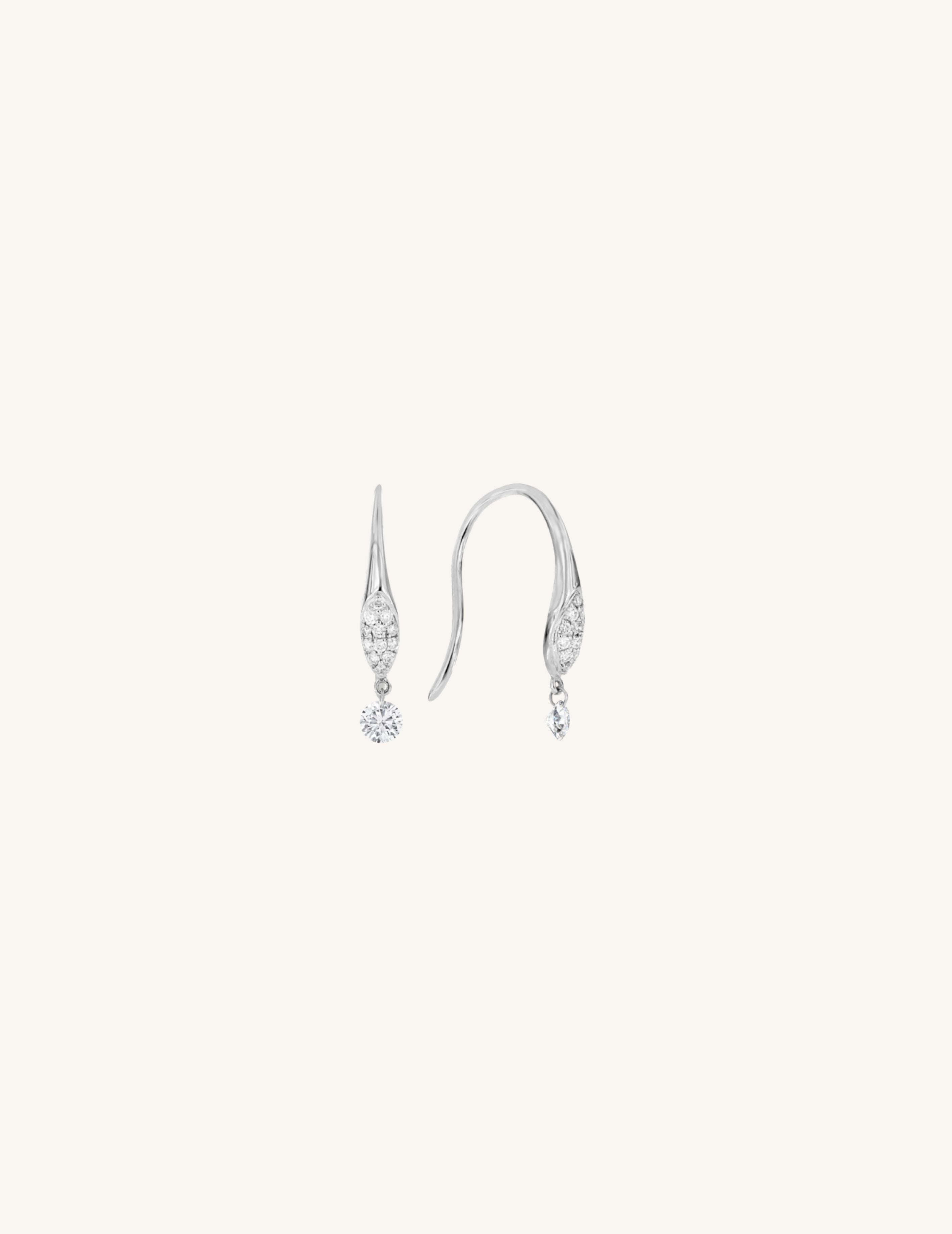 Tear Drop Nude Diamond  Earring