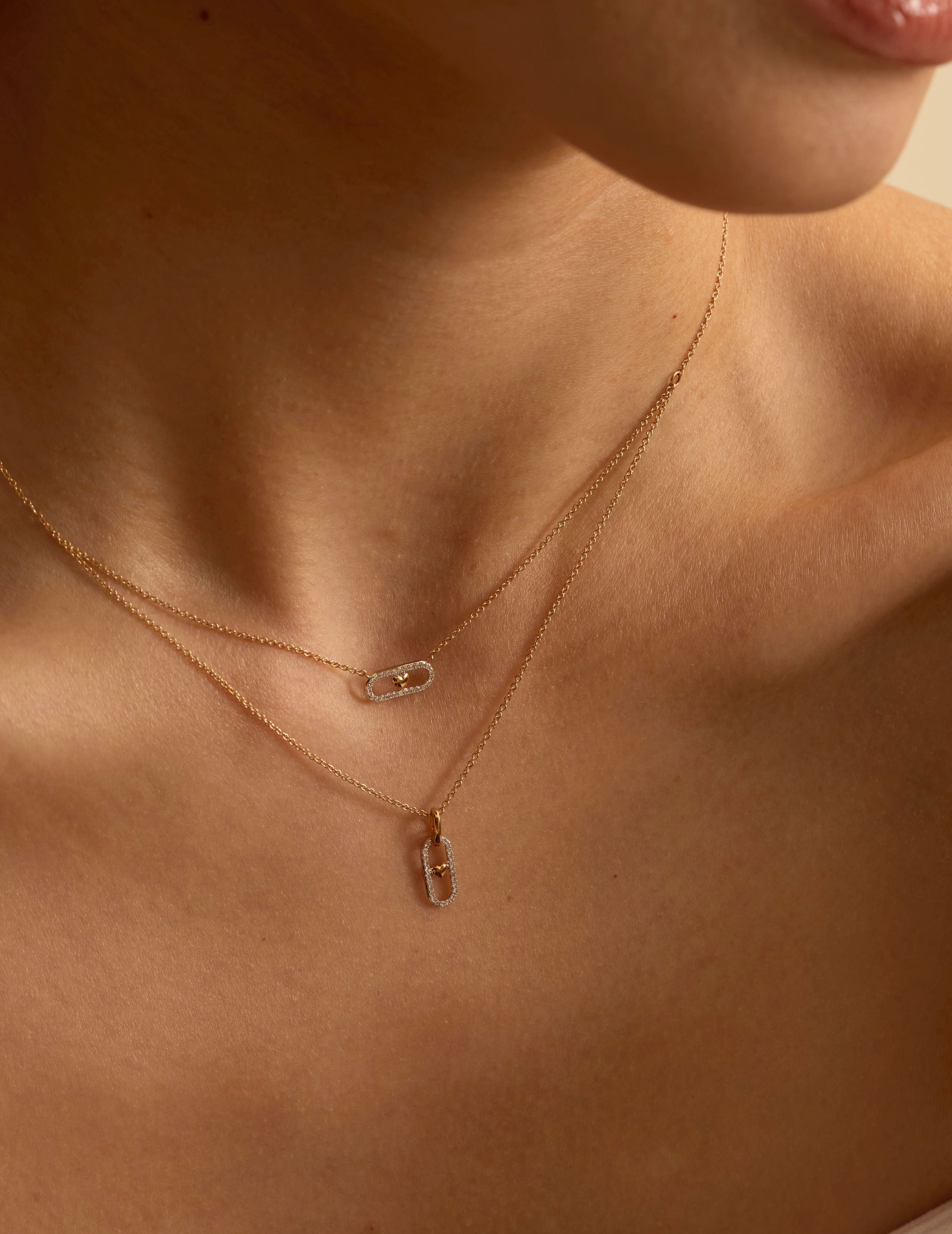 Double Link Layered Necklace