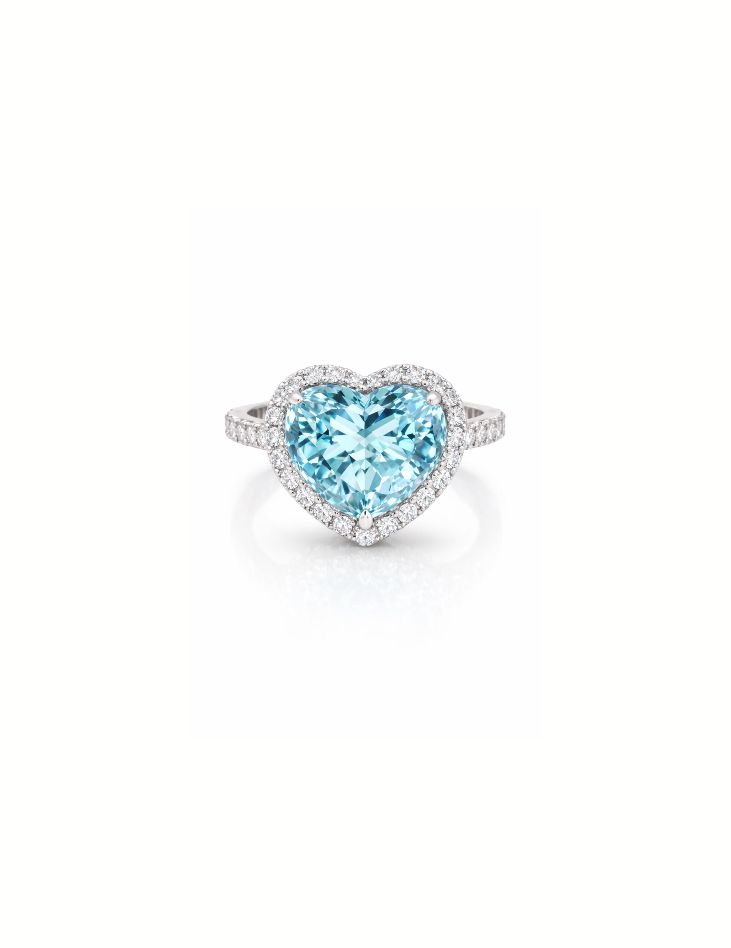 4.48 Aquamarine Heart Ring
