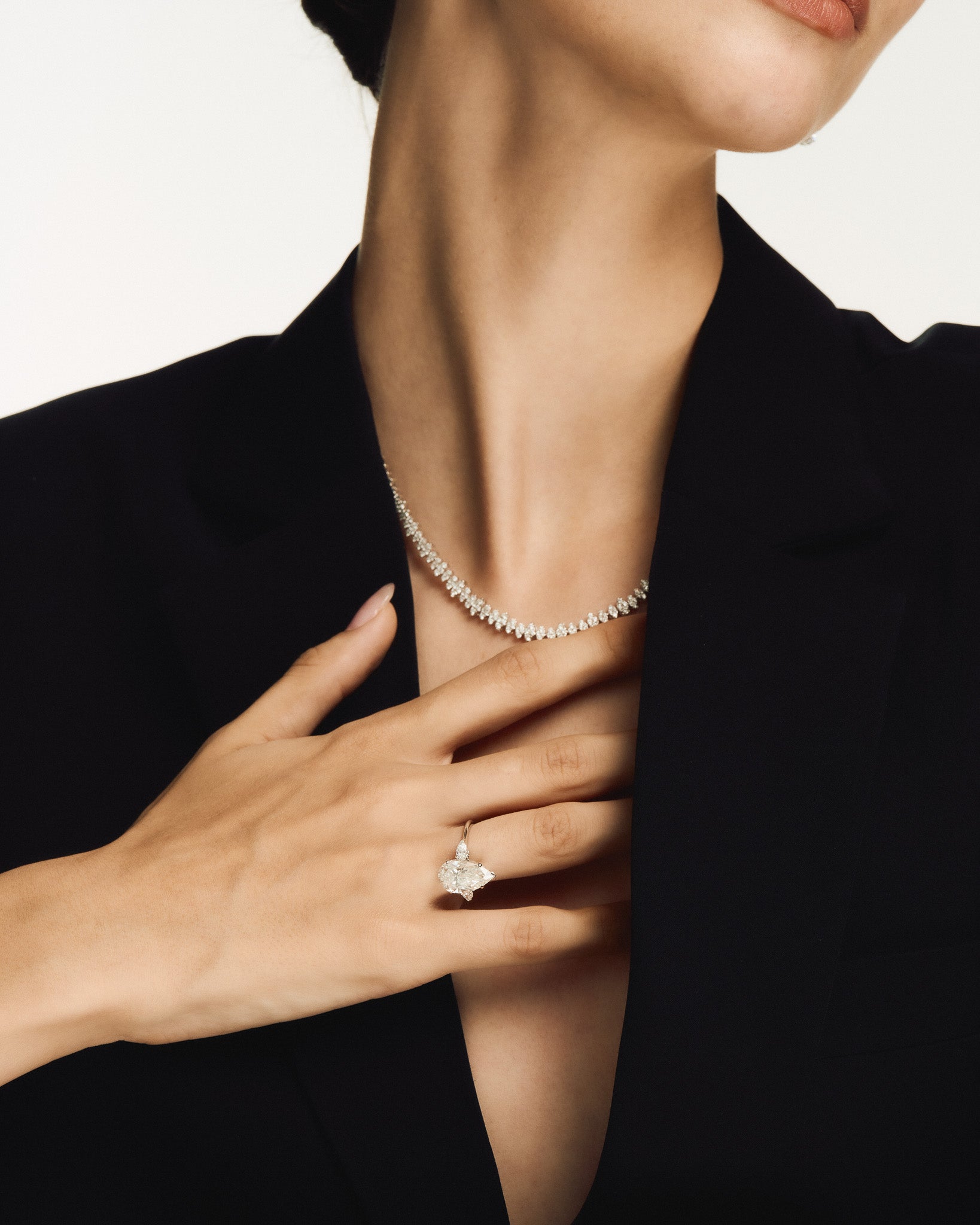 Marquise Illusion Tennis Necklace