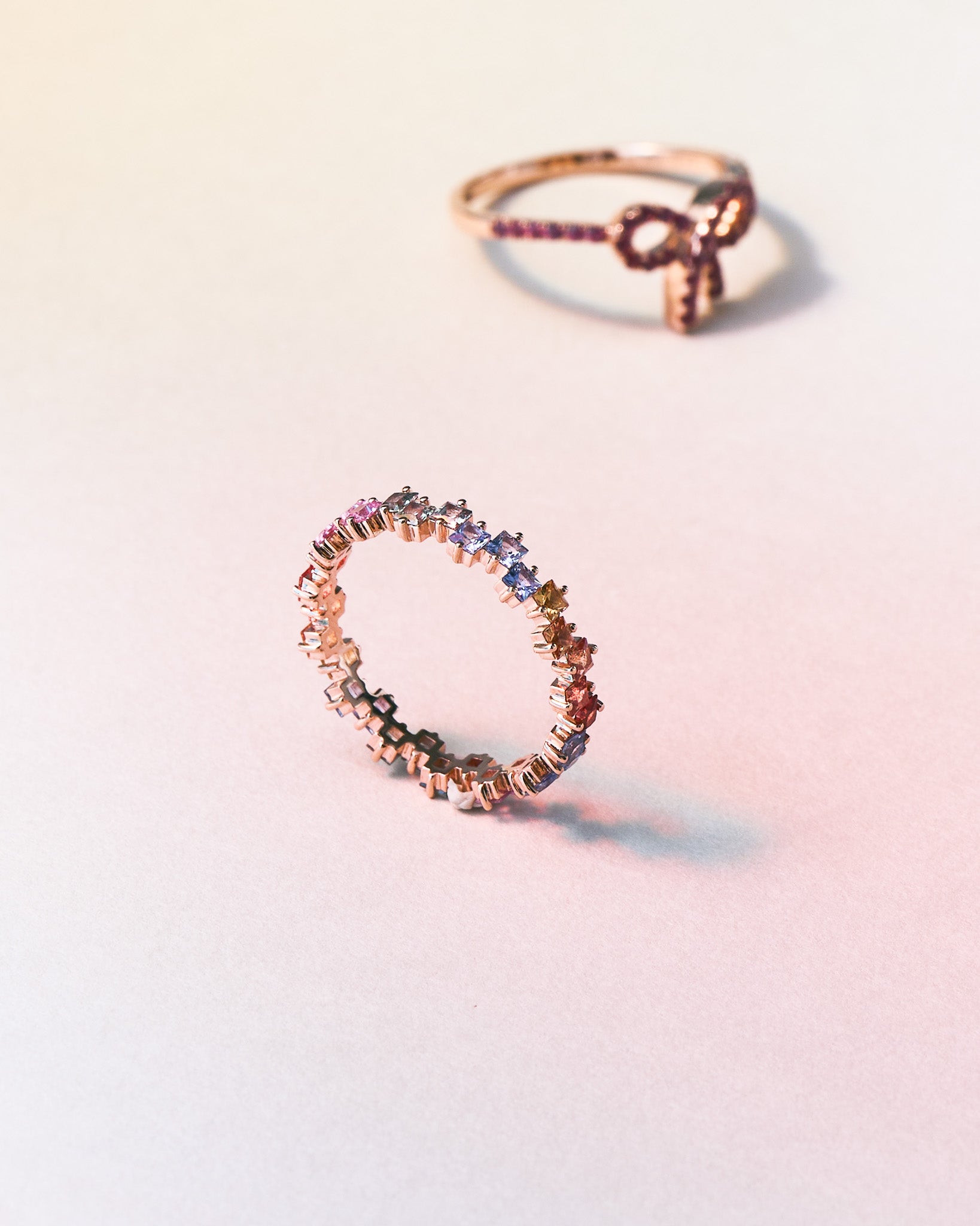 Gradient Sapphire Eternity Ring