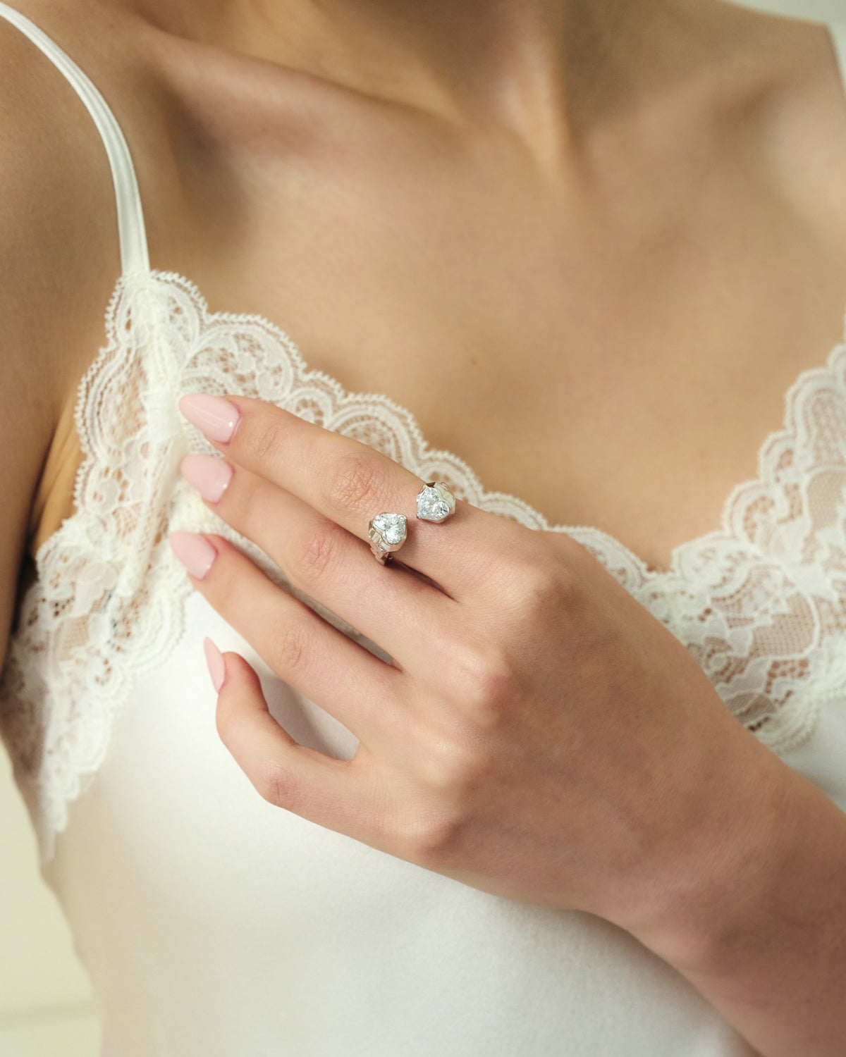 Heart Diamond Toi Et Moi Ring