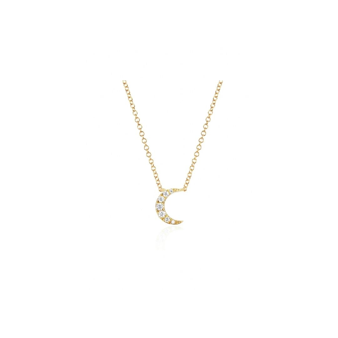 Diamond Moon Necklace