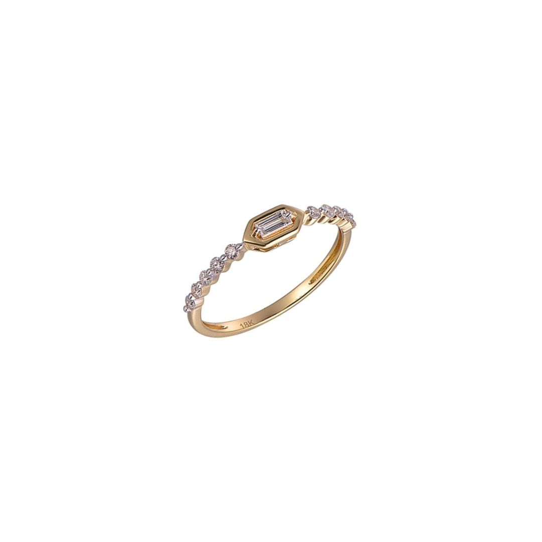 Baguette Honey Comb Ring