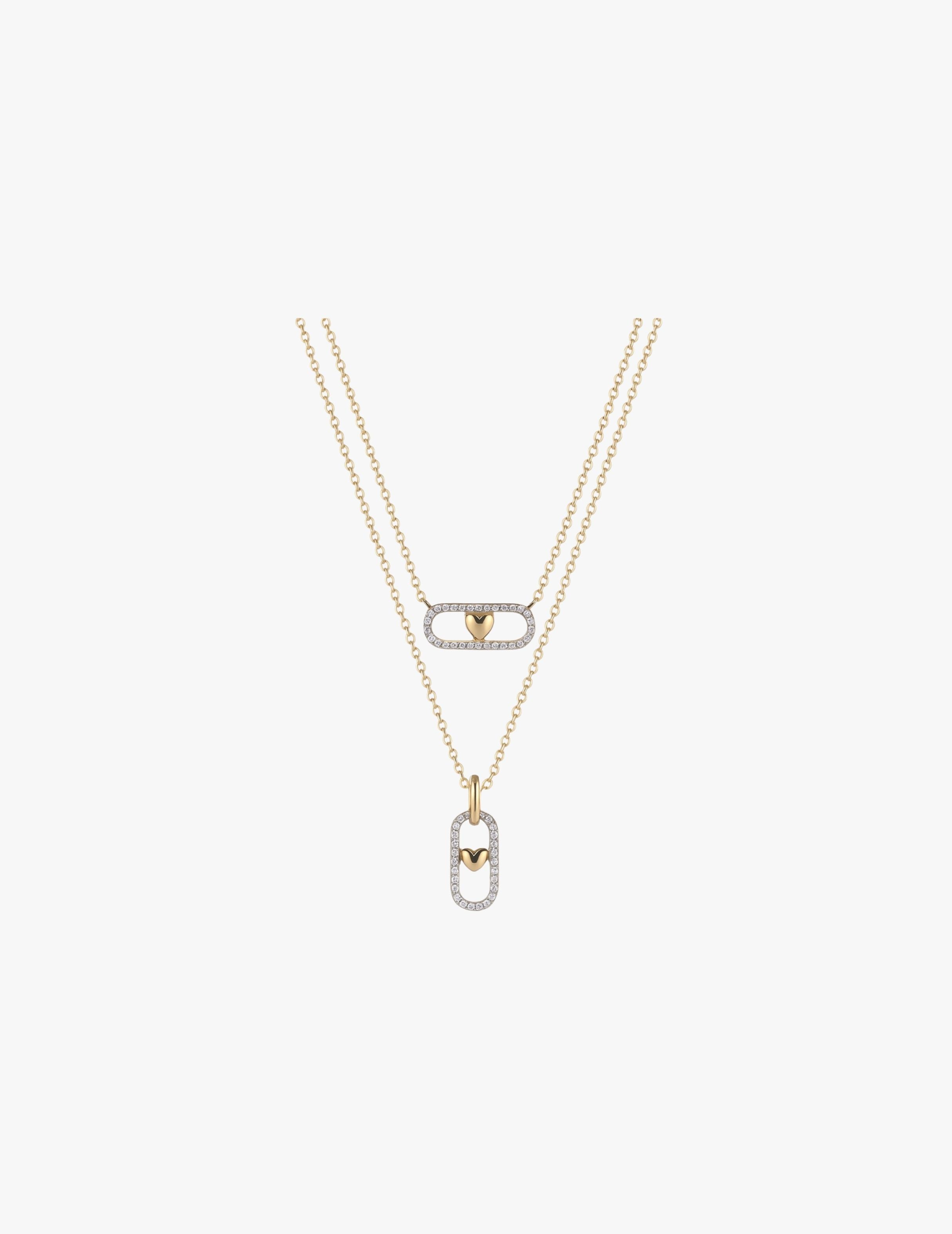 Double Link Layered Necklace