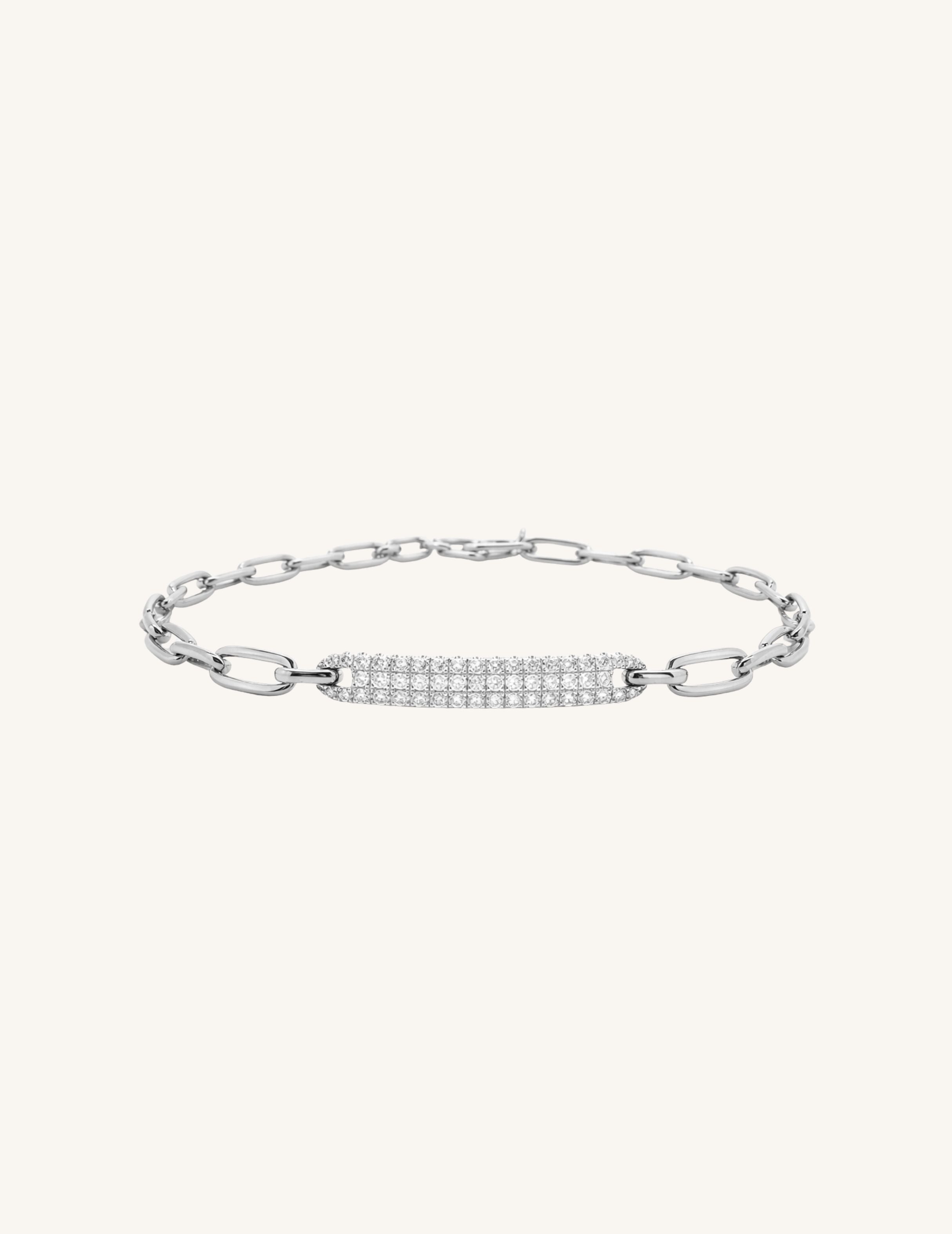 Diamond Bar Chain Bracelet