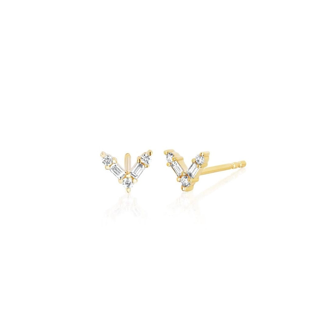 Baguette Chevron Earstud