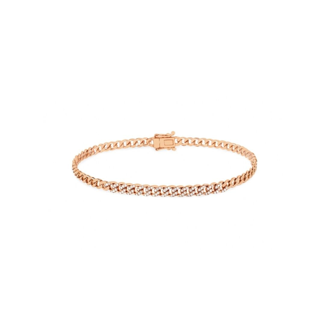 Diamond Curb Chain Bracelet