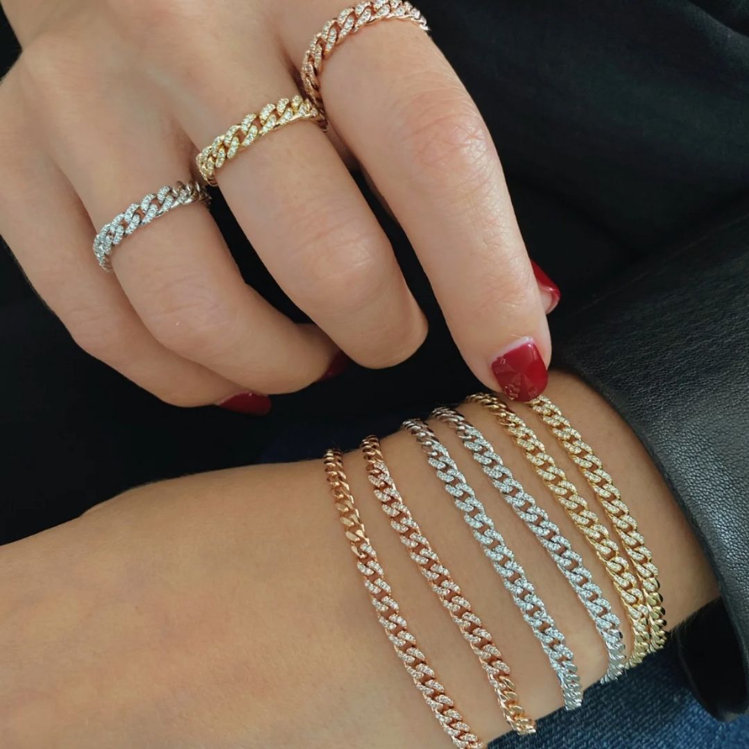 Diamond Curb Chain Bracelet