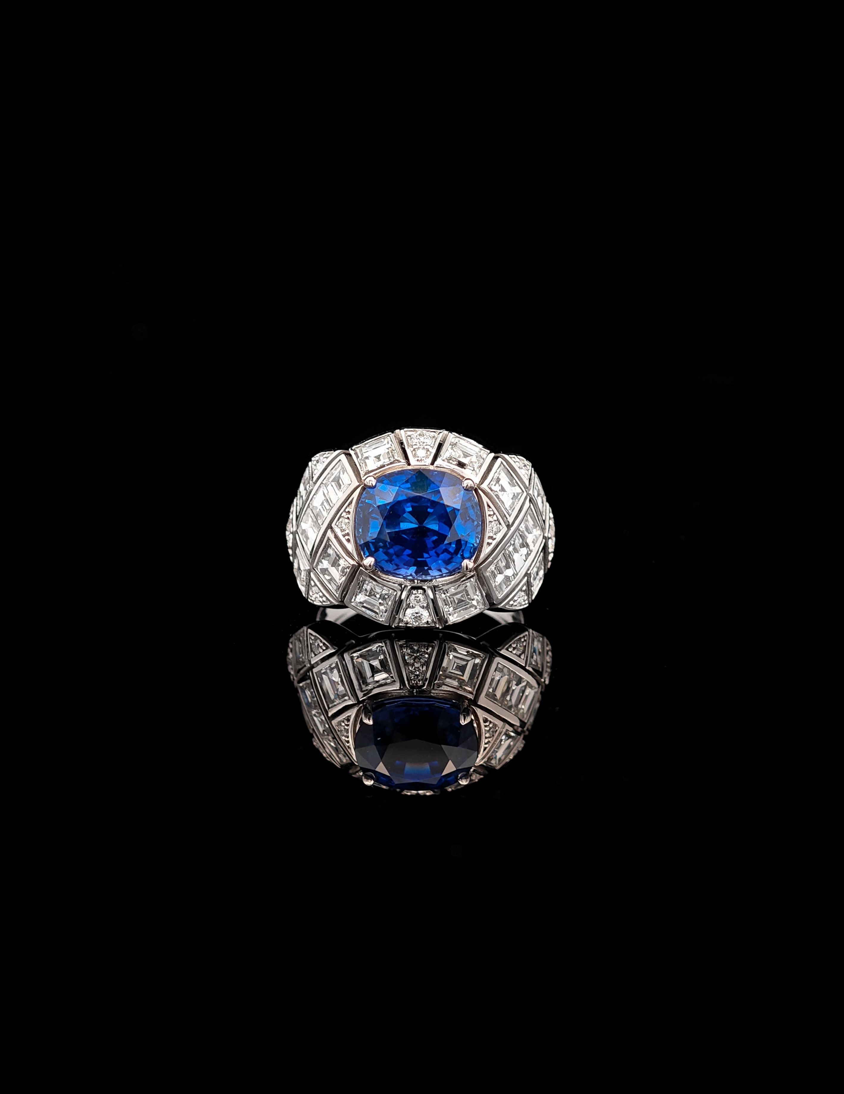 5.08ct Blue Sapphire Ring