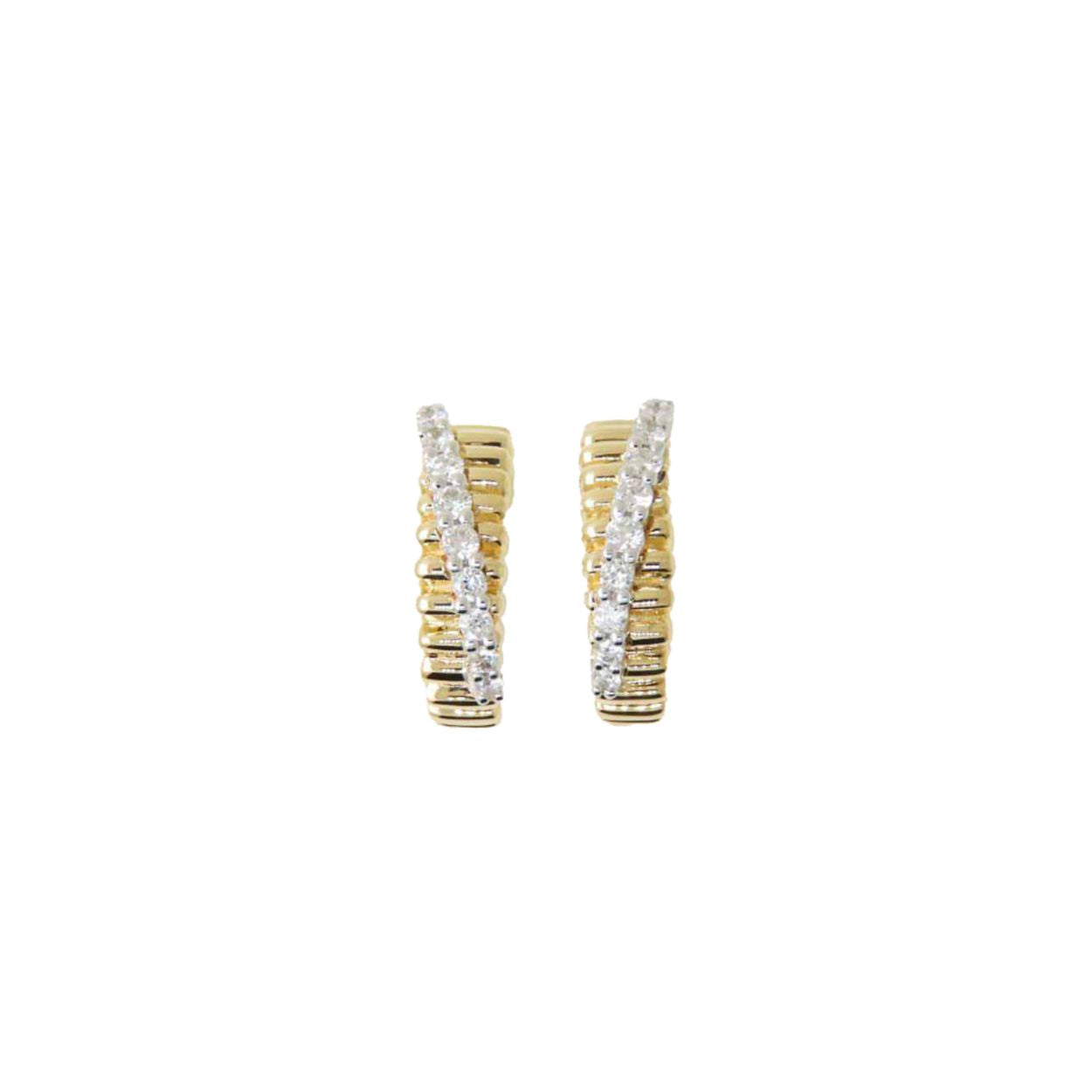 Twisted Diamond Earring