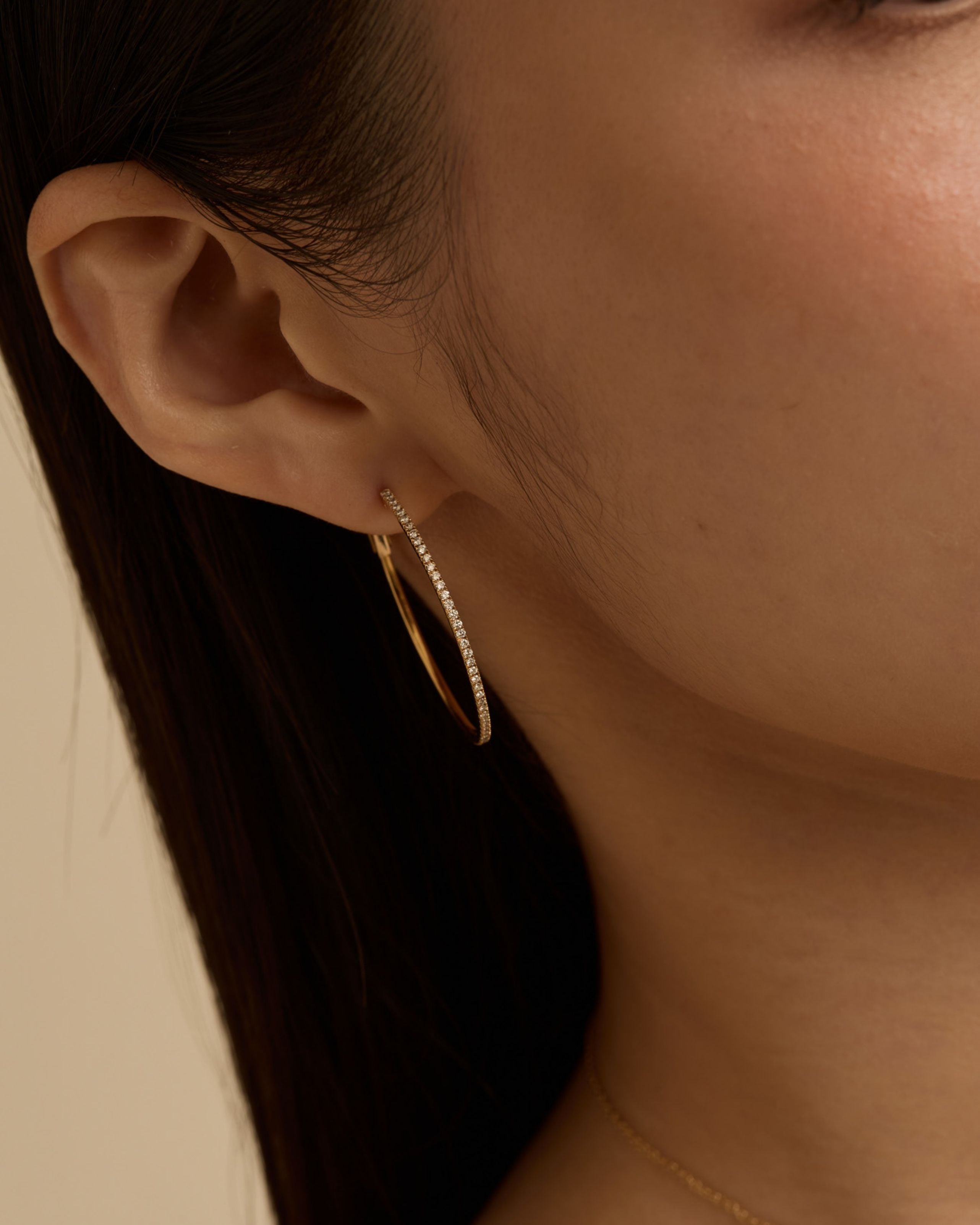 Diamond Hoop Earring
