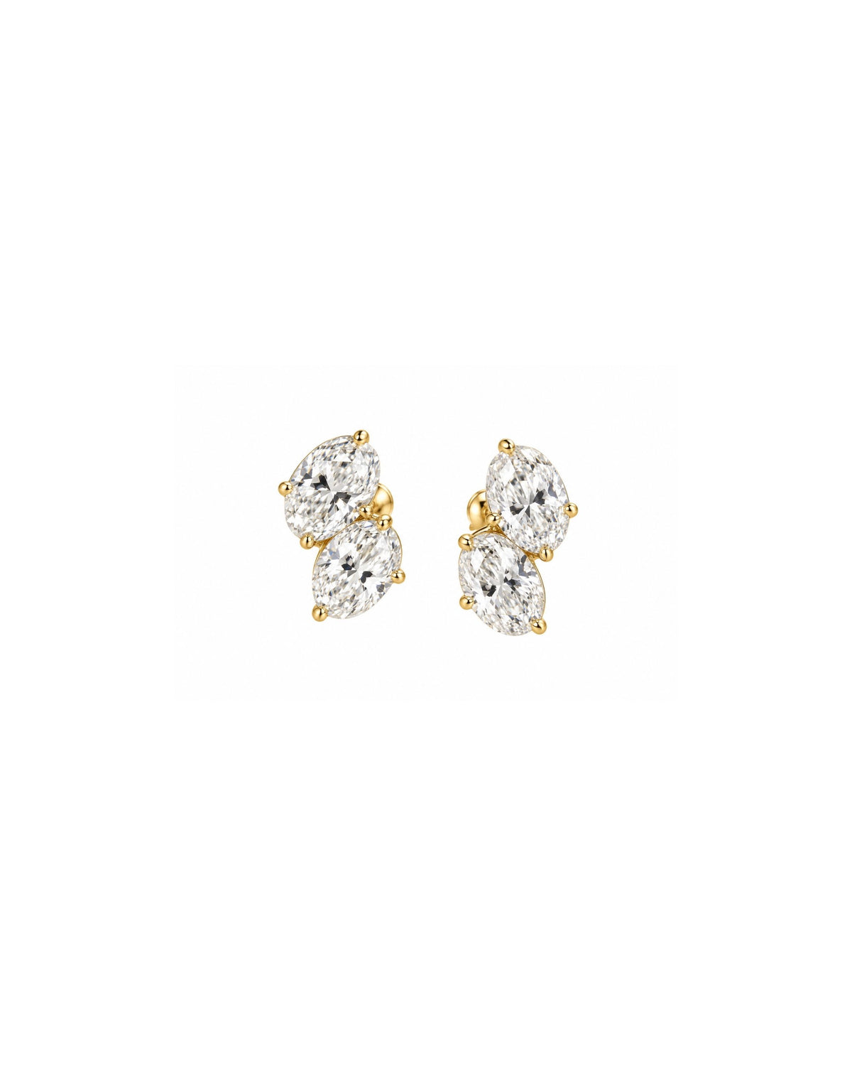 Oval Diamond Earring