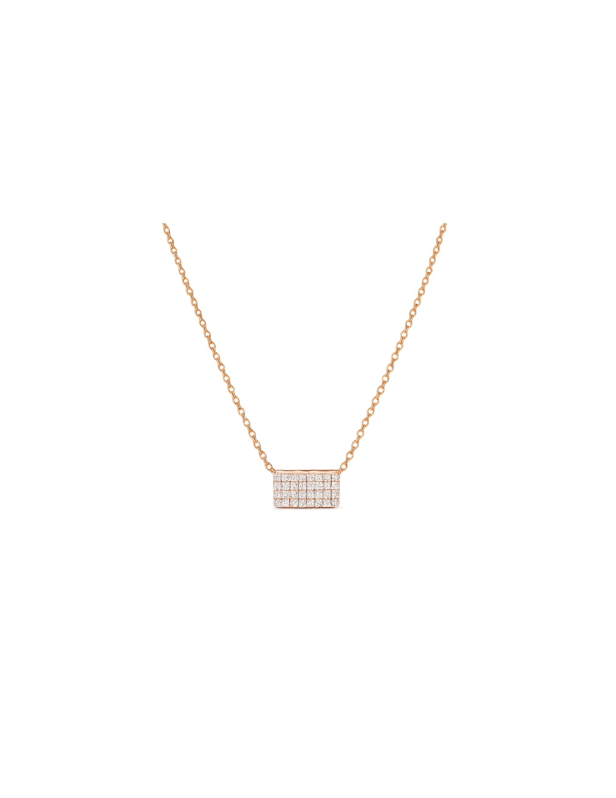 Bar Plate Diamond Necklace