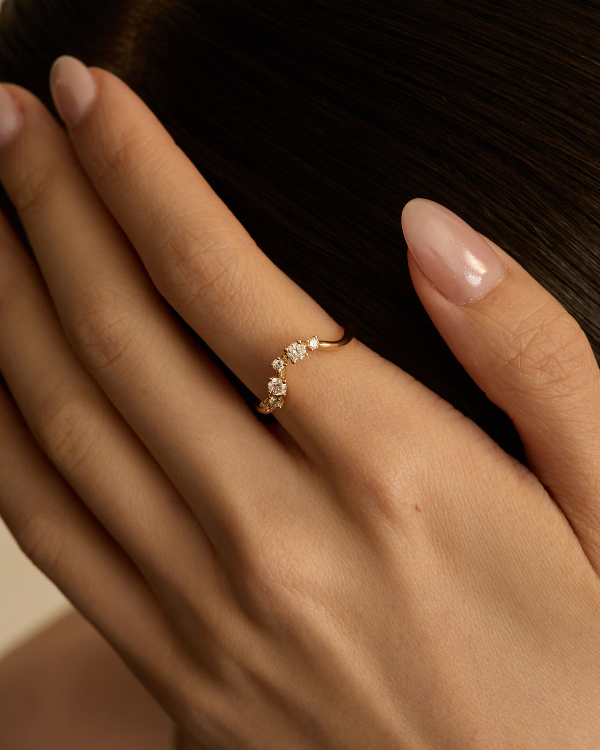 Bubble Wave Diamond RIng